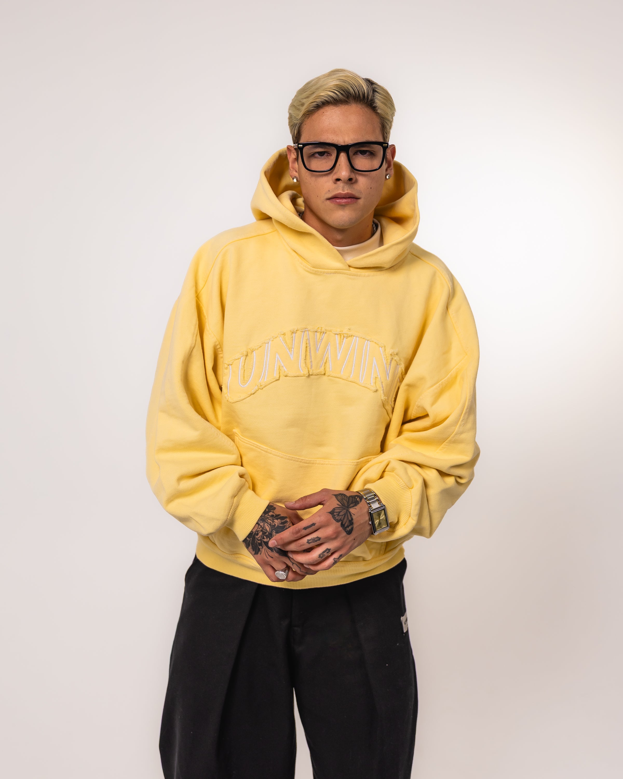 Hoodie Distroyed Unwind - Yellow