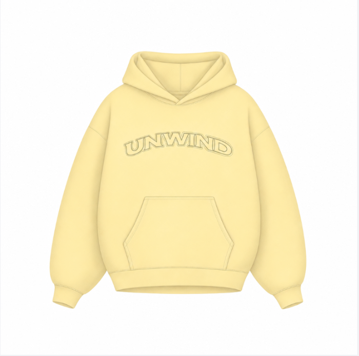 Hoodie Distroyed Unwind - Yellow