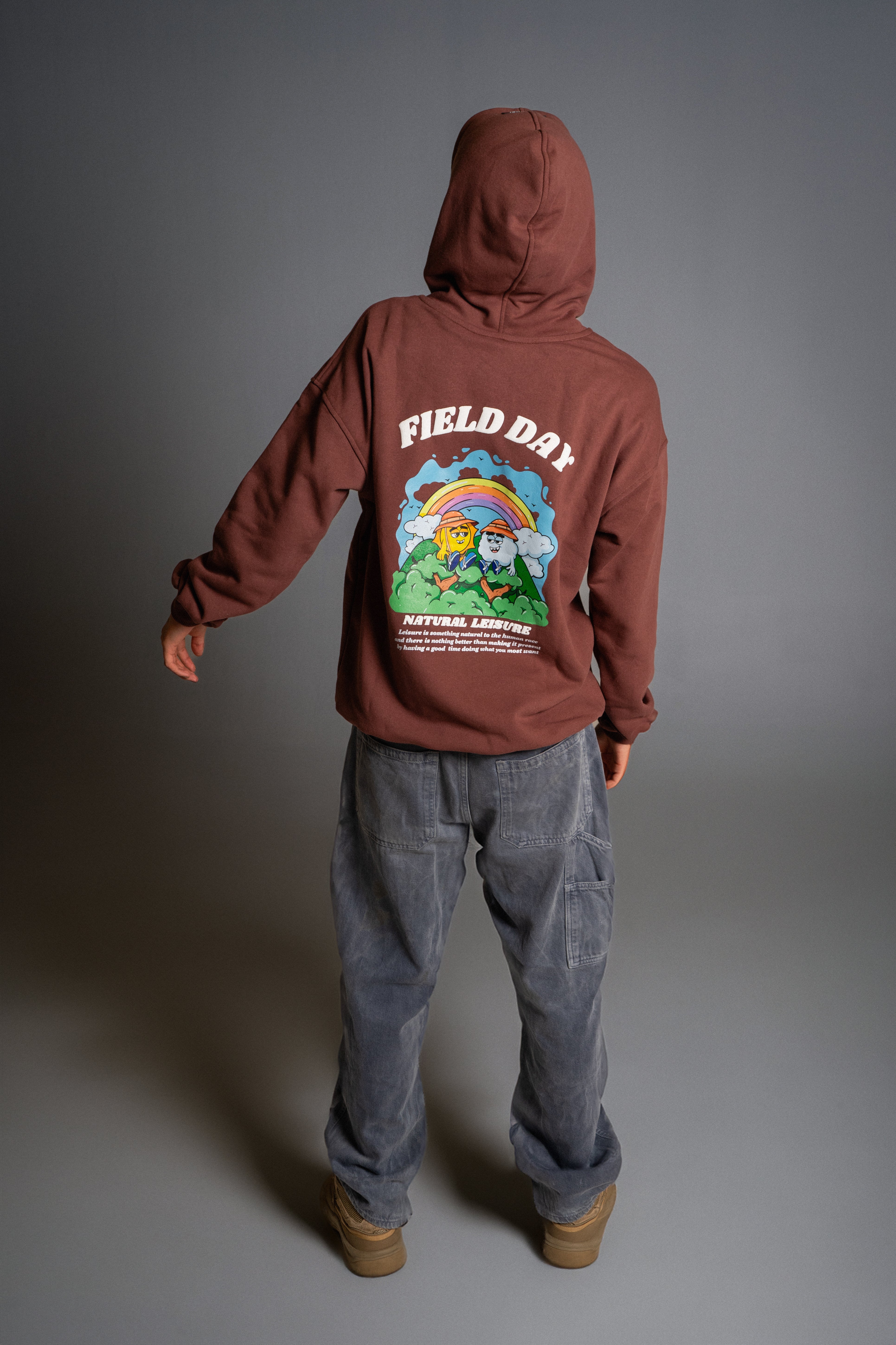 Hoodie Oversize Tabaco Field Day