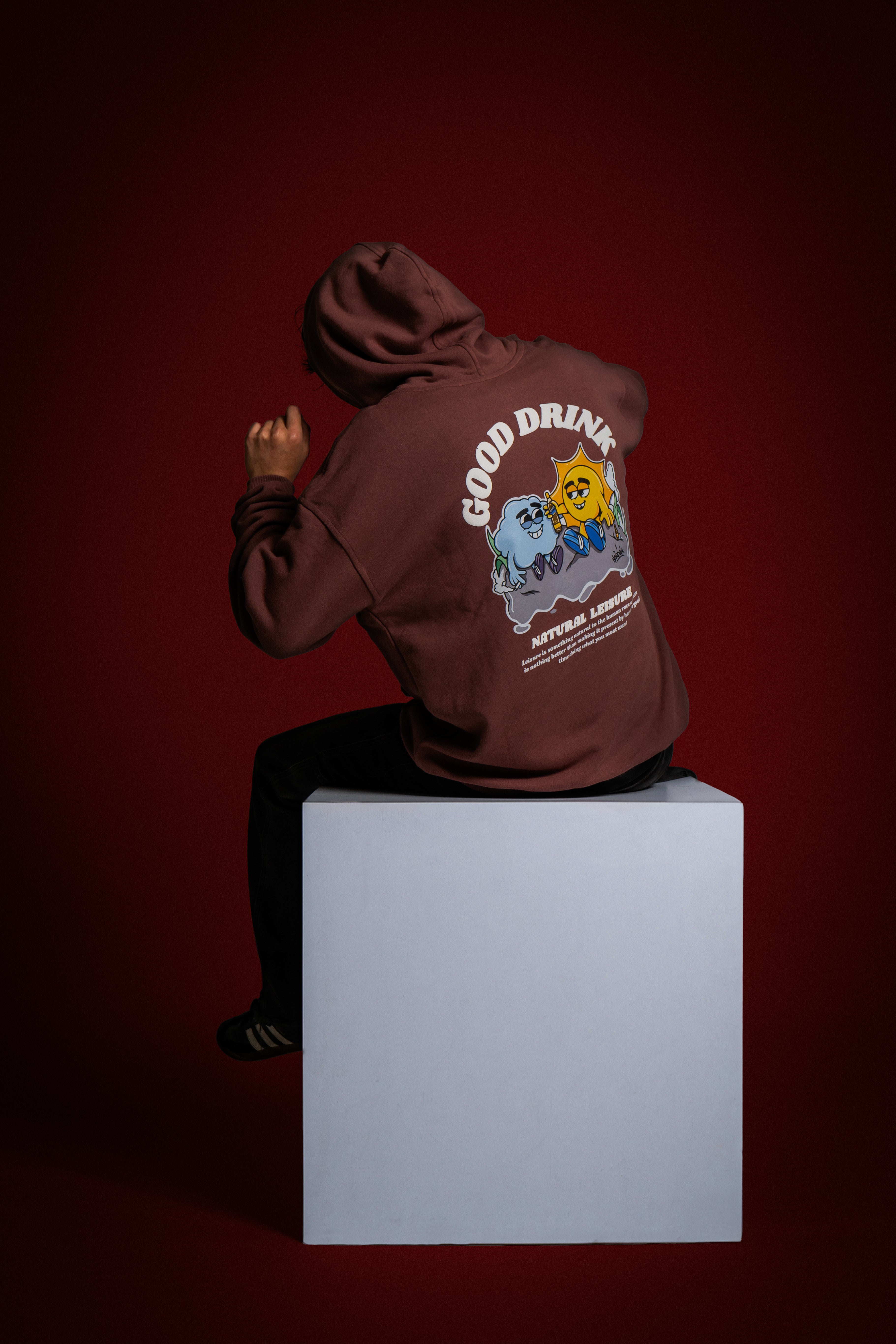 Hoodie Oversize Tabaco Good Drink
