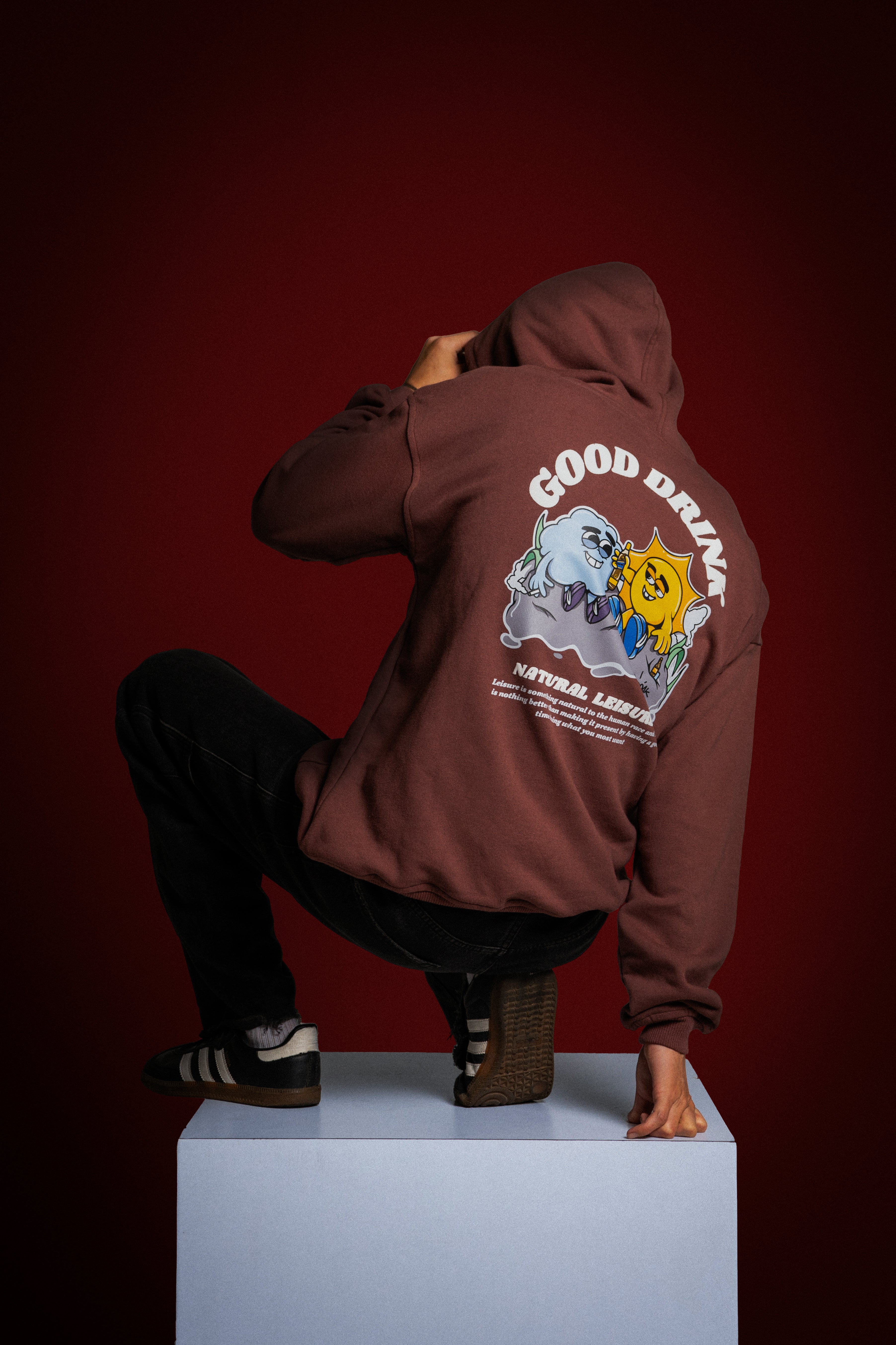 Hoodie Oversize Tabaco Good Drink