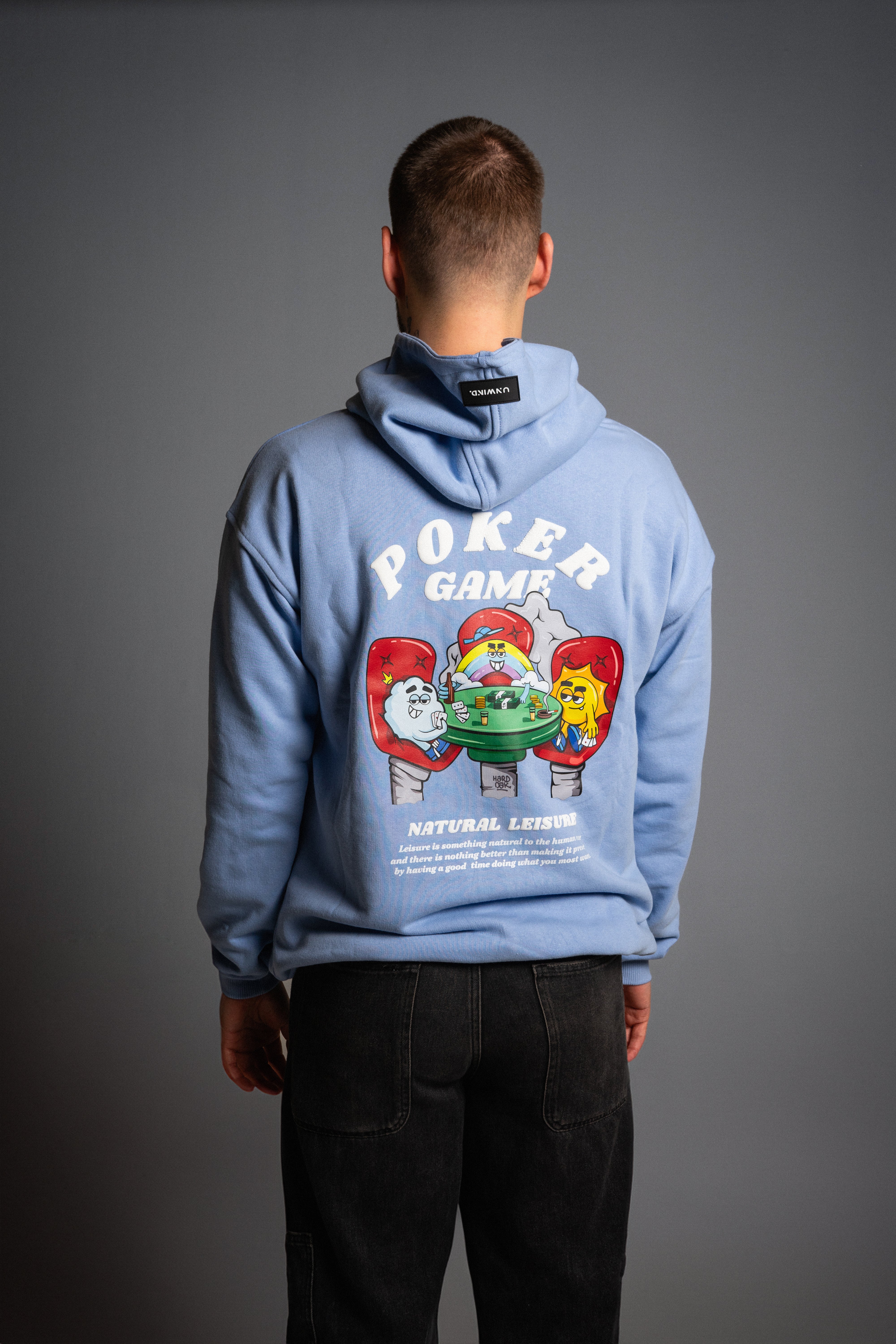 Hoodie Oversize Celeste Poker Game