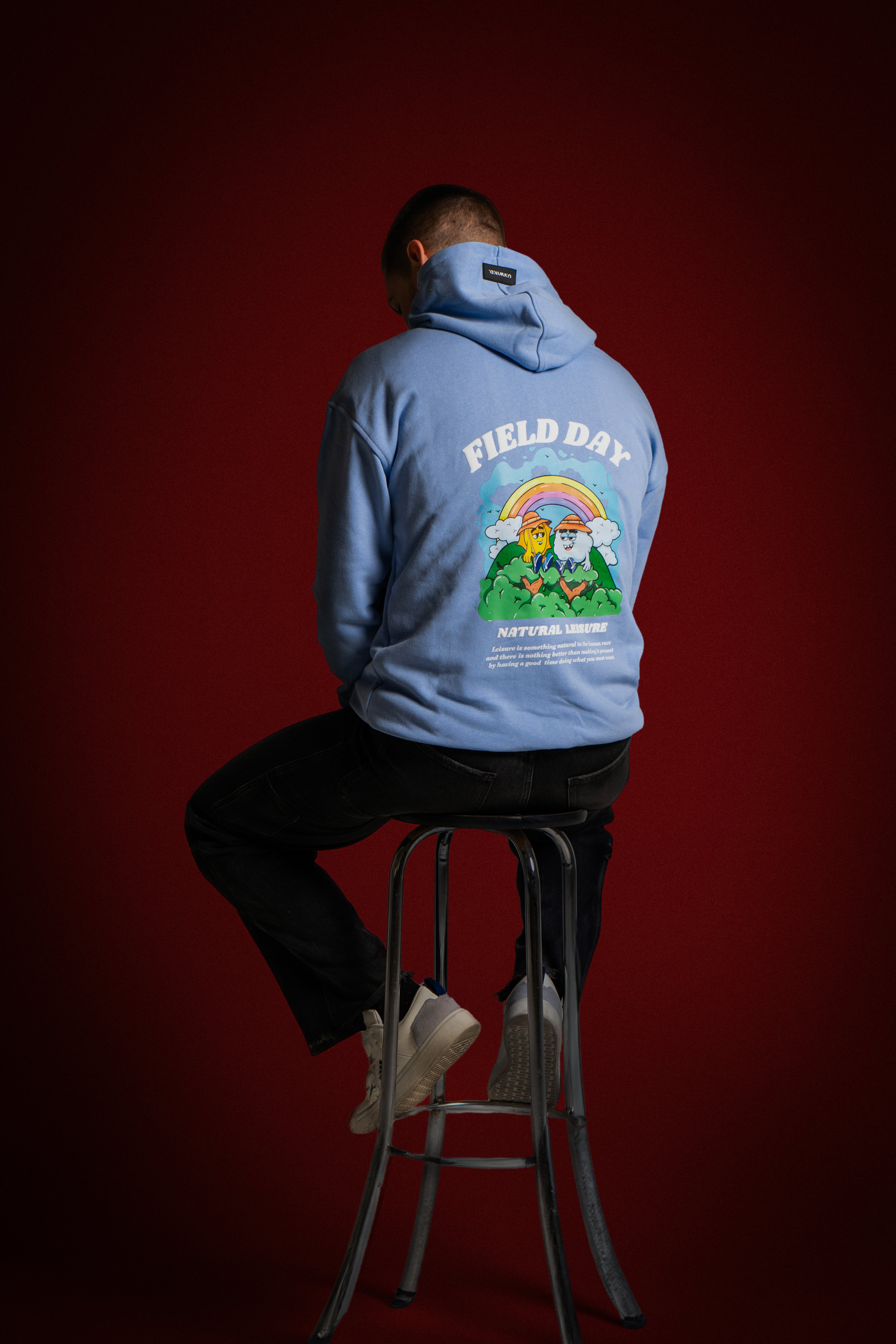 Hoodie Oversize Celeste Field Day