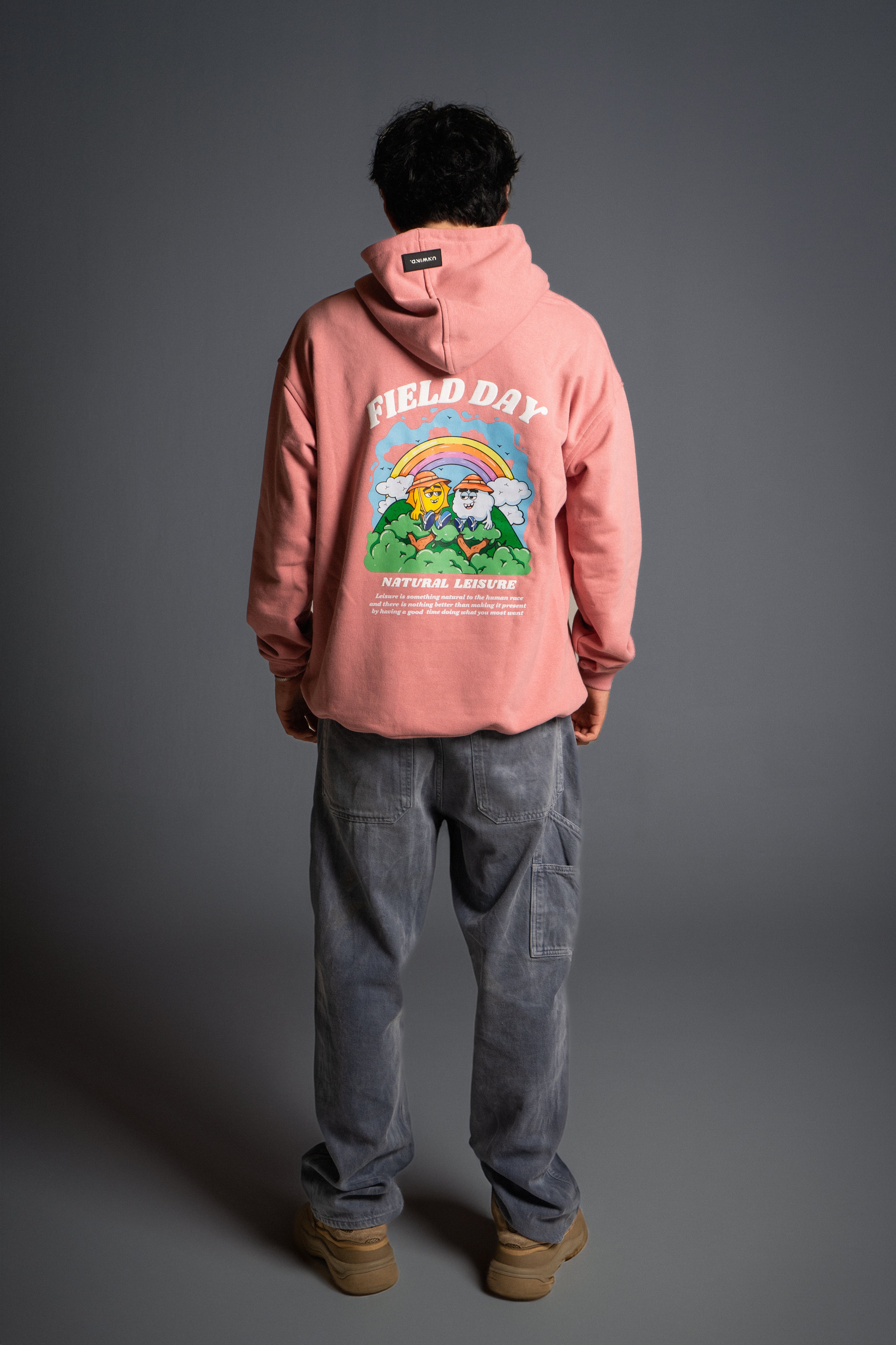 Hoodie Oversize Rosado Field Day