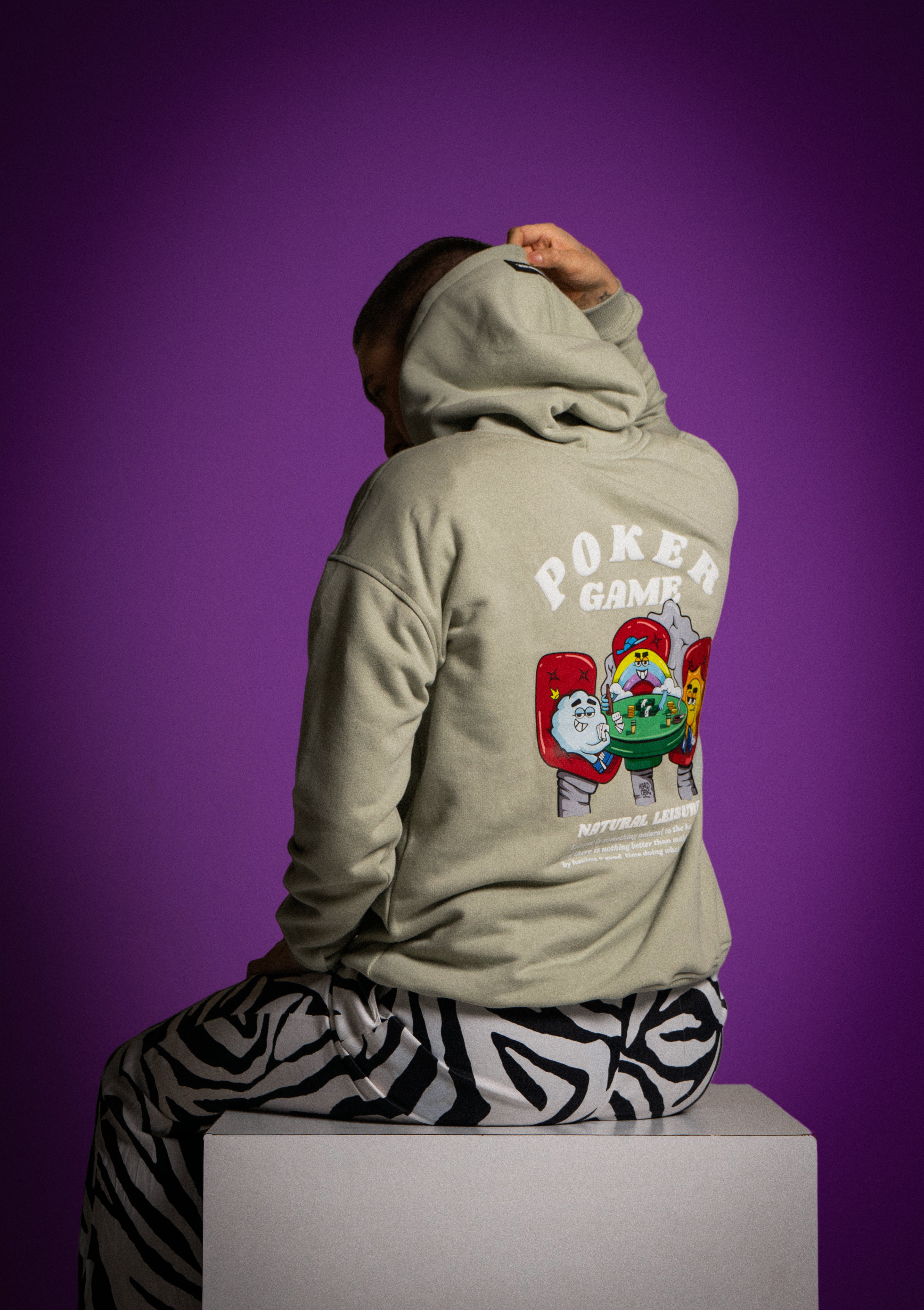 Hoodie Oversize Menta Poker Game