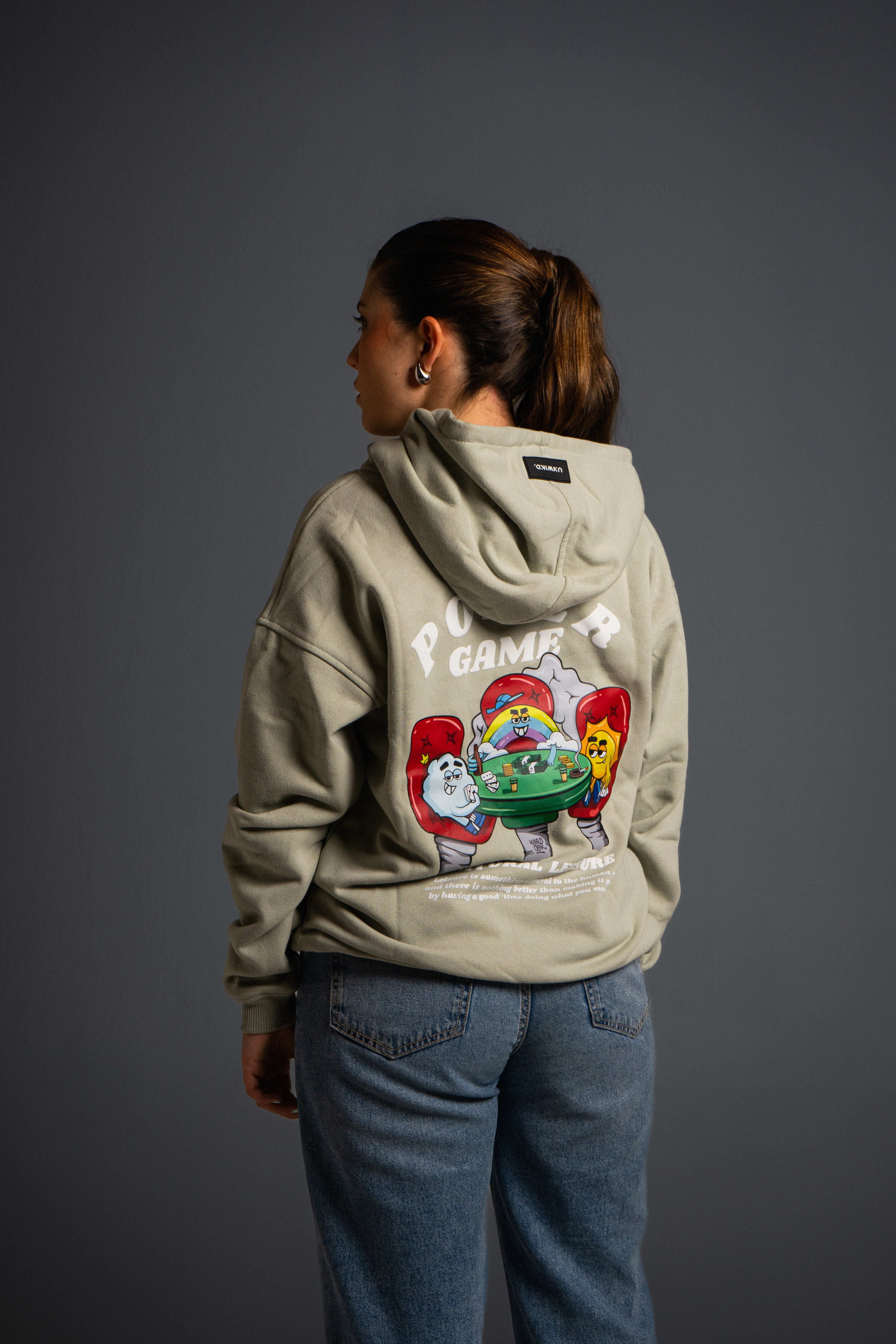 Hoodie Oversize Menta Poker Game