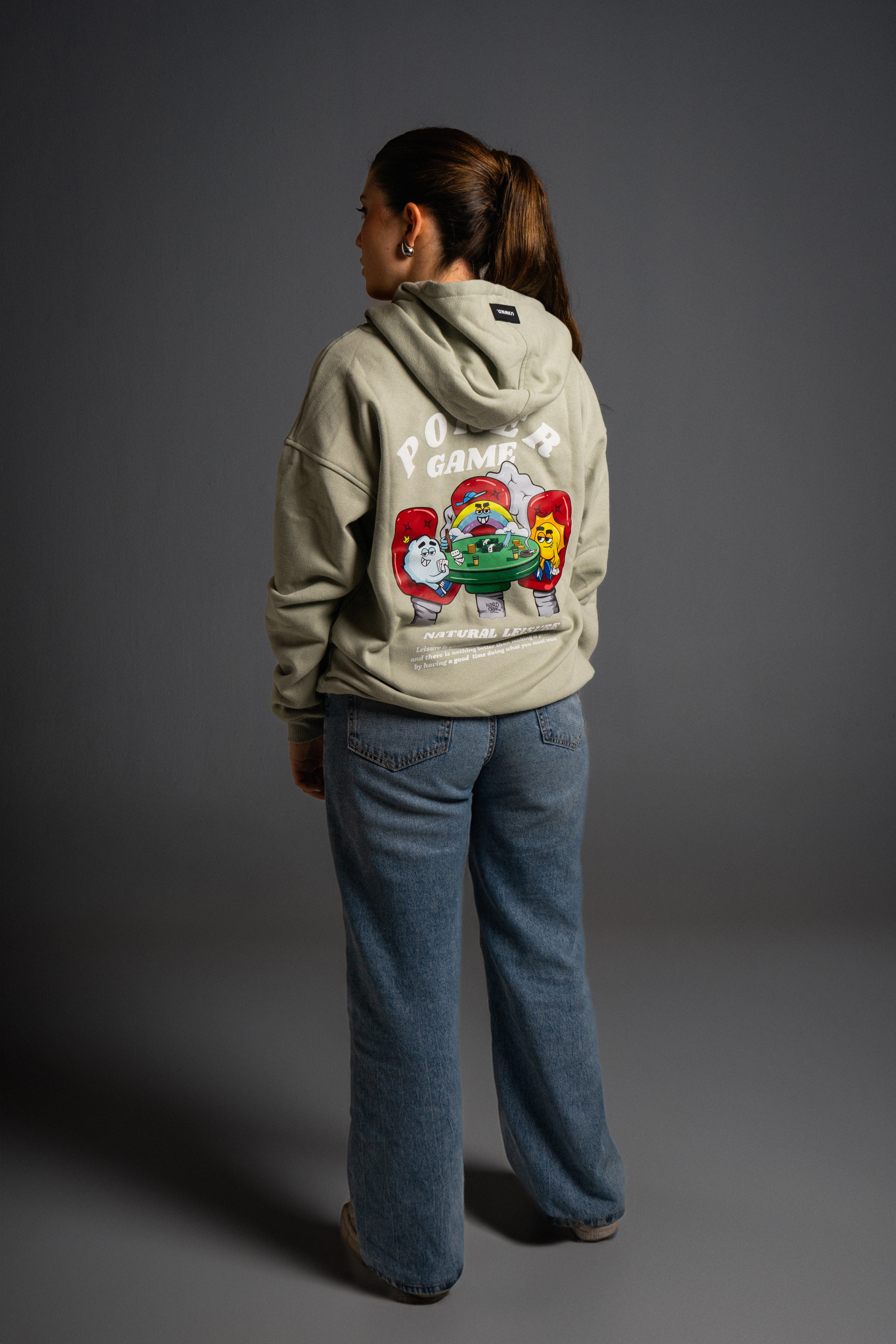 Hoodie Oversize Menta Poker Game