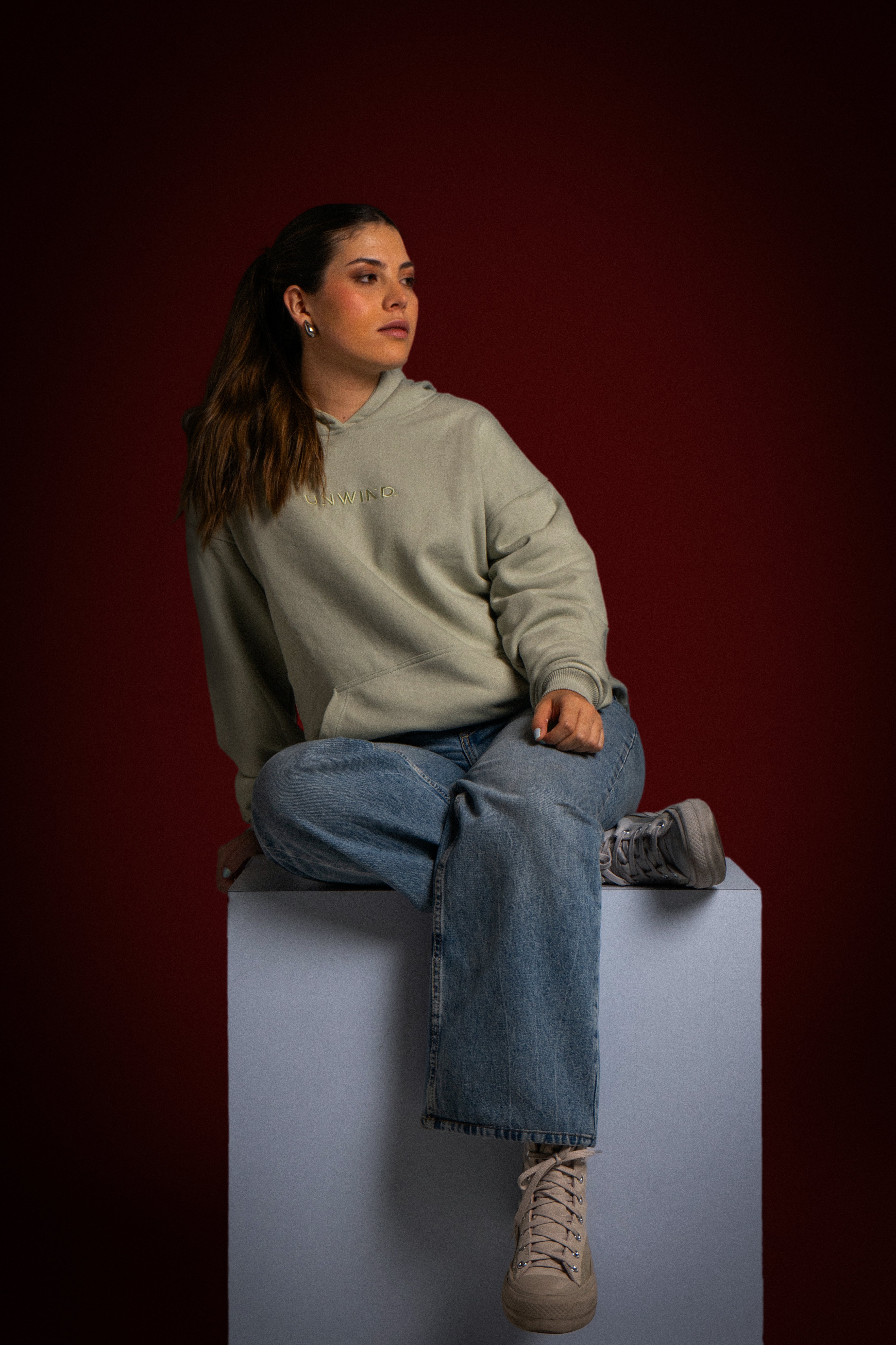 Hoodie Oversize Menta Good Drink