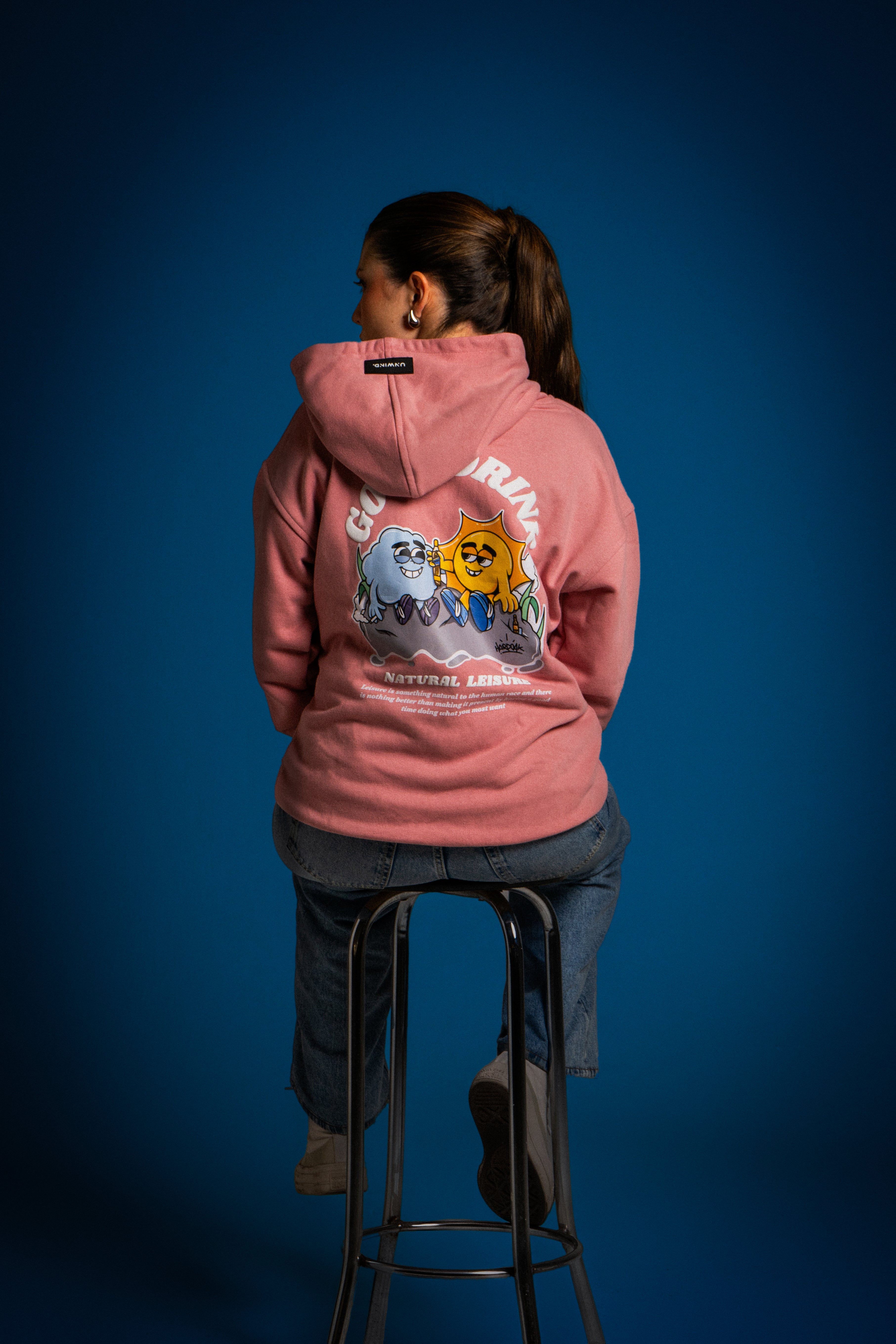 Hoodie Oversize Rosado Good Drink