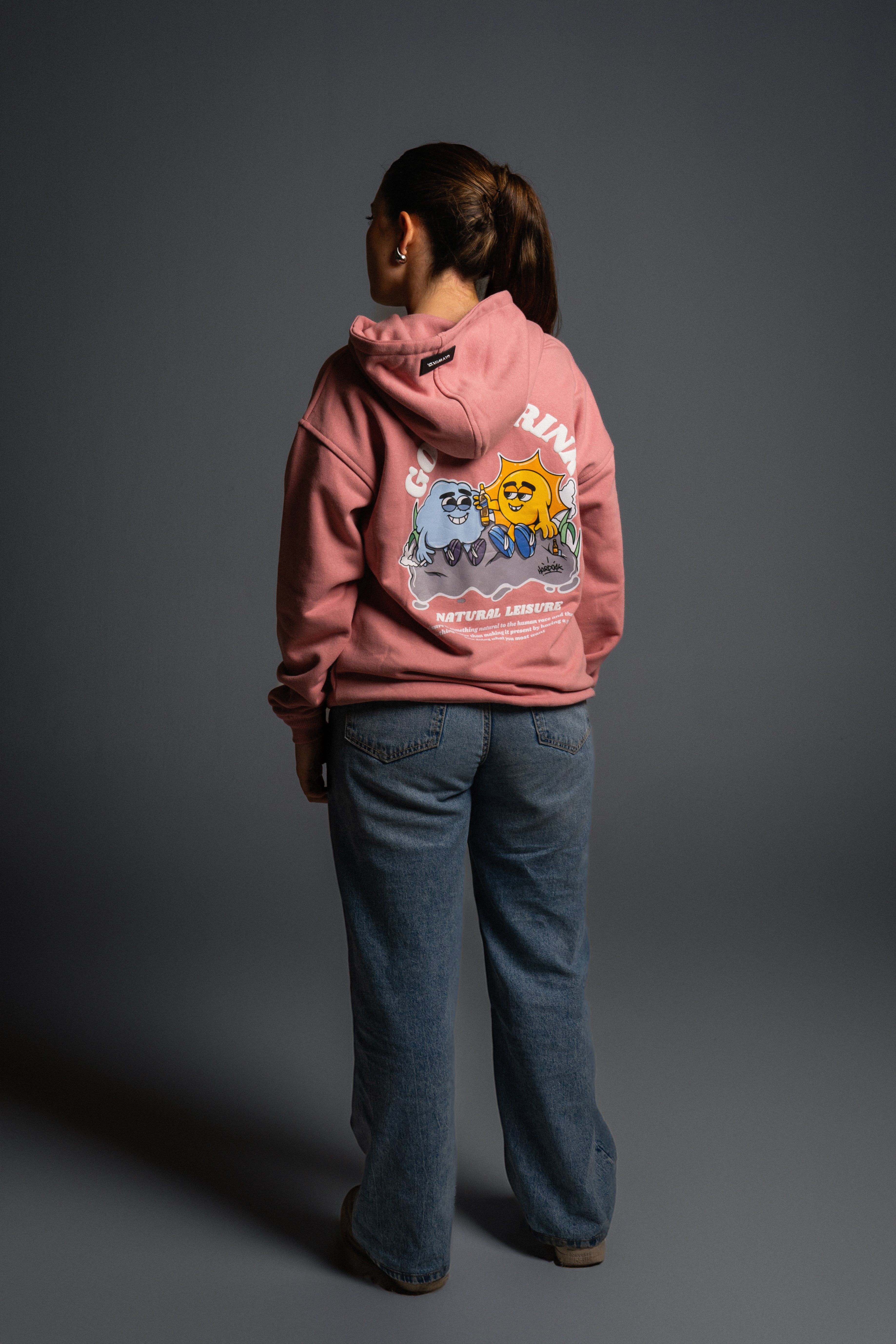 Hoodie Oversize Rosado Good Drink