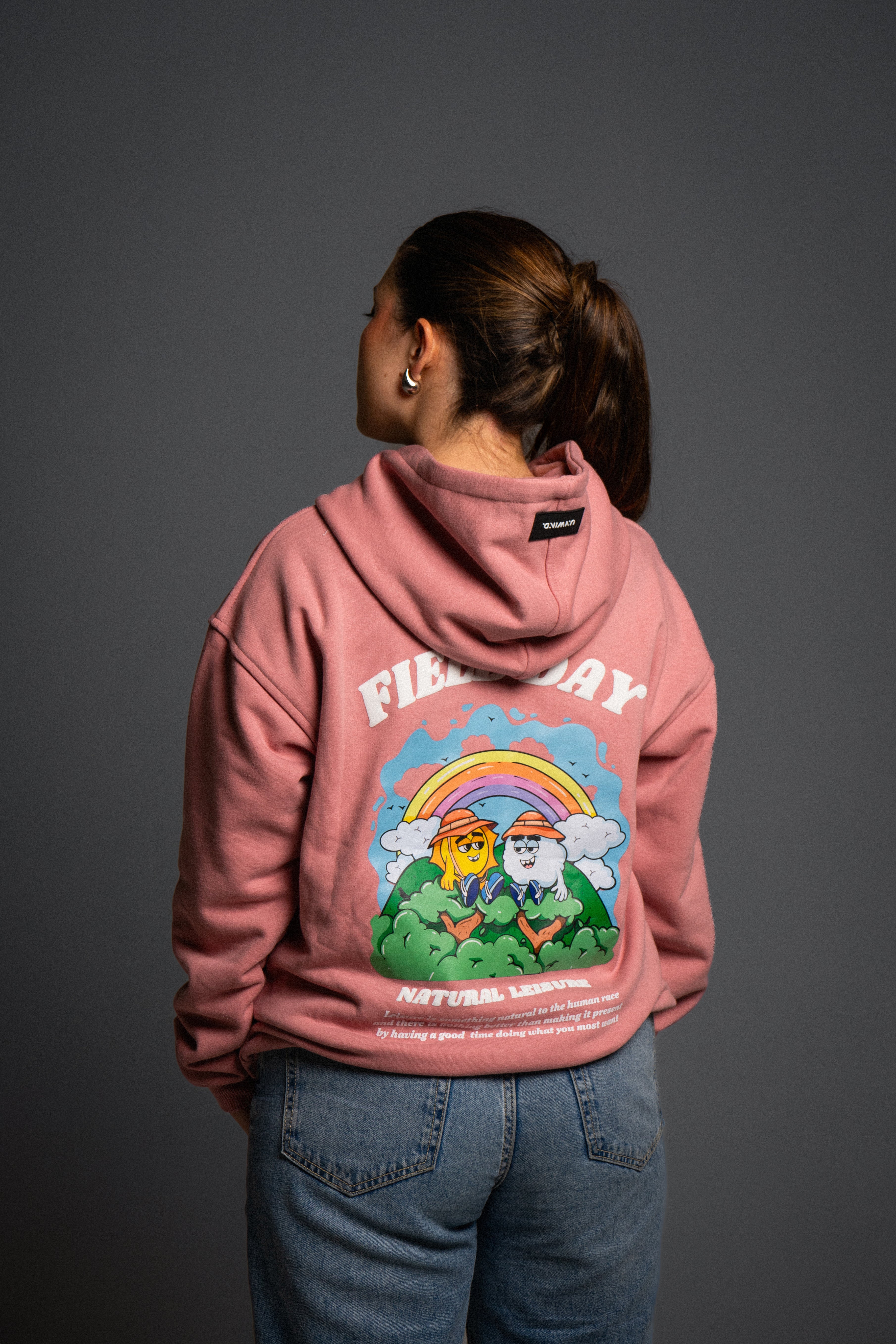 Hoodie Oversize Rosado Field Day