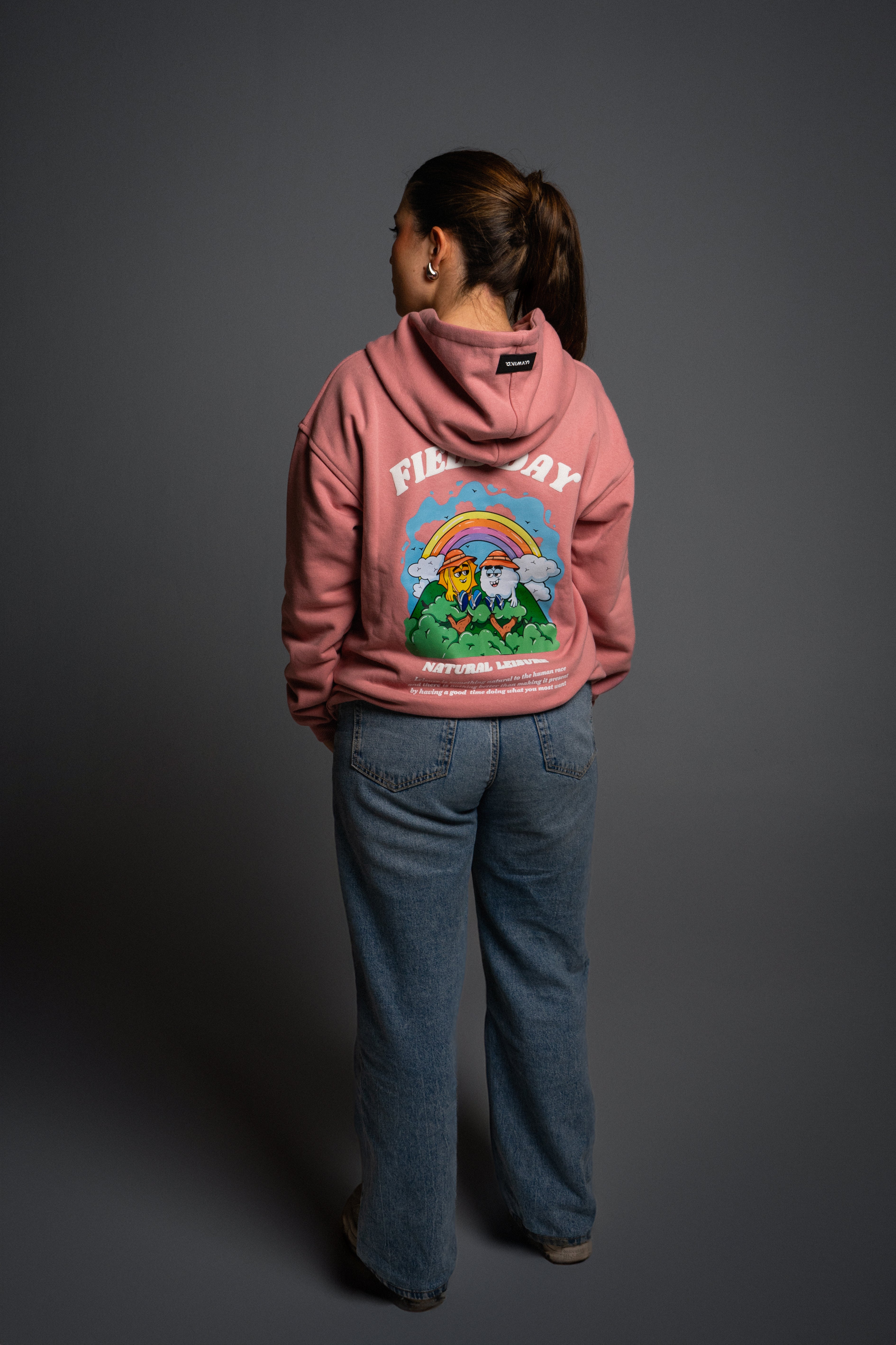 Hoodie Oversize Rosado Field Day
