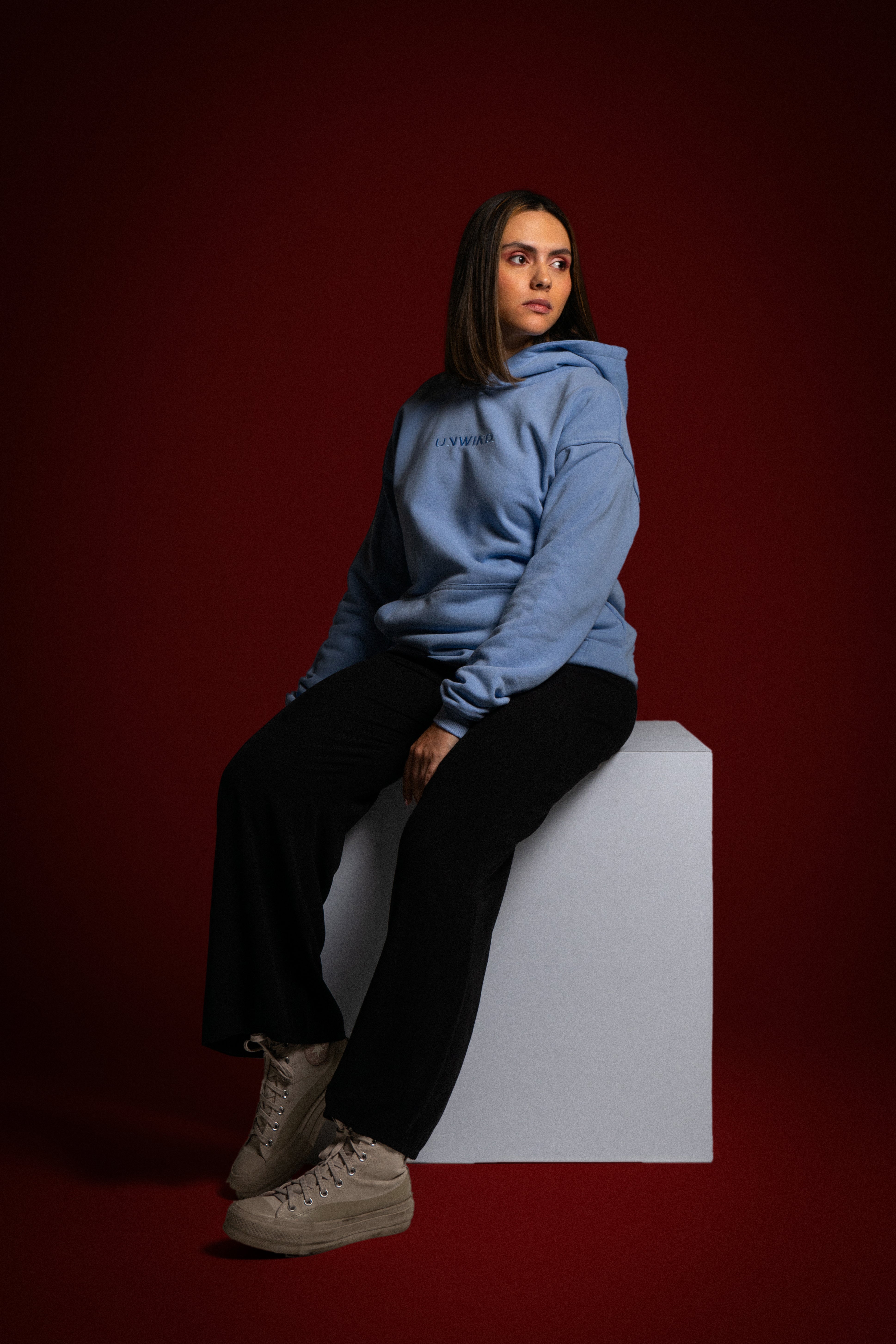 Hoodie Oversize Celeste Poker Game