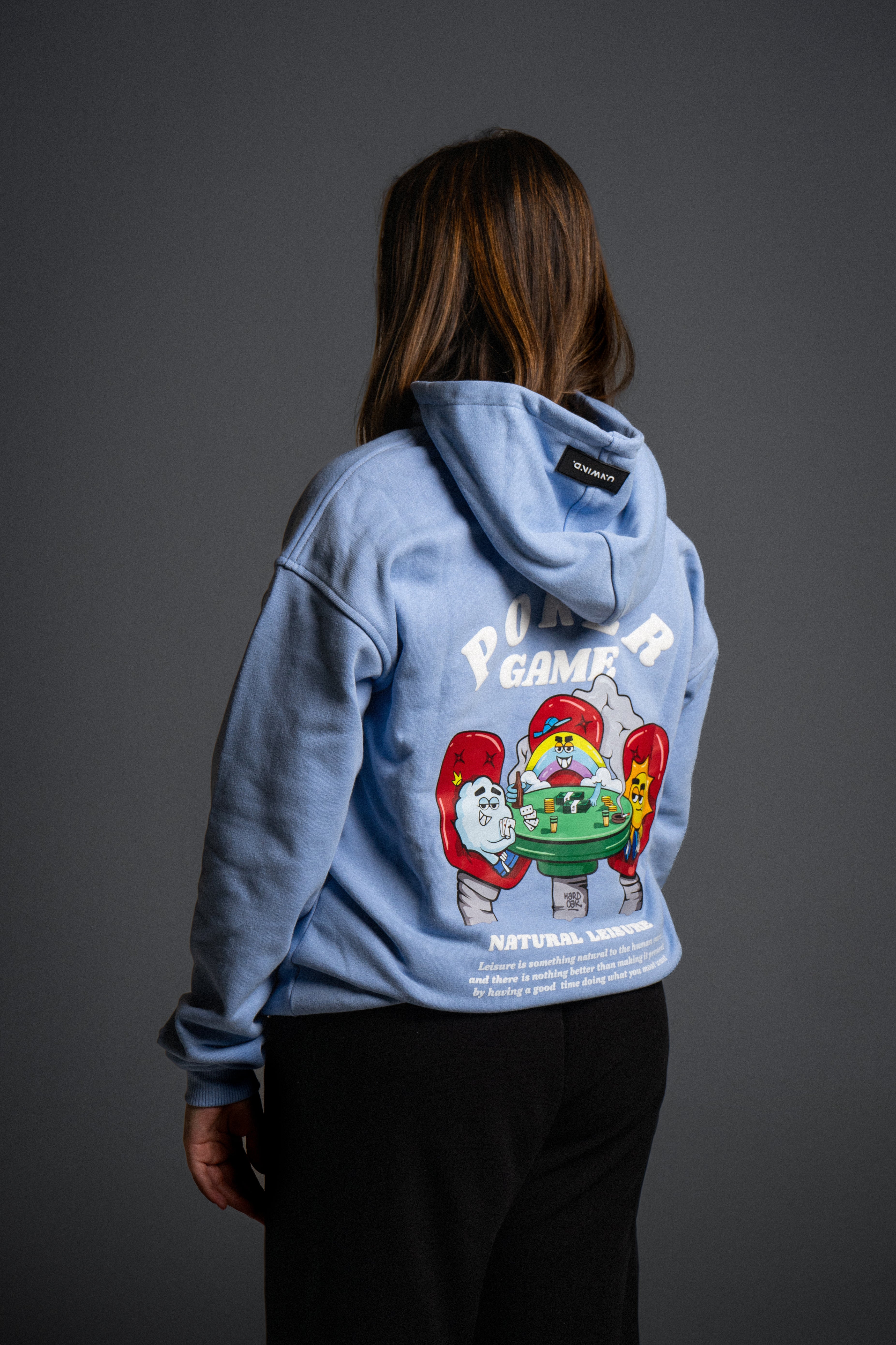 Hoodie Oversize Celeste Poker Game