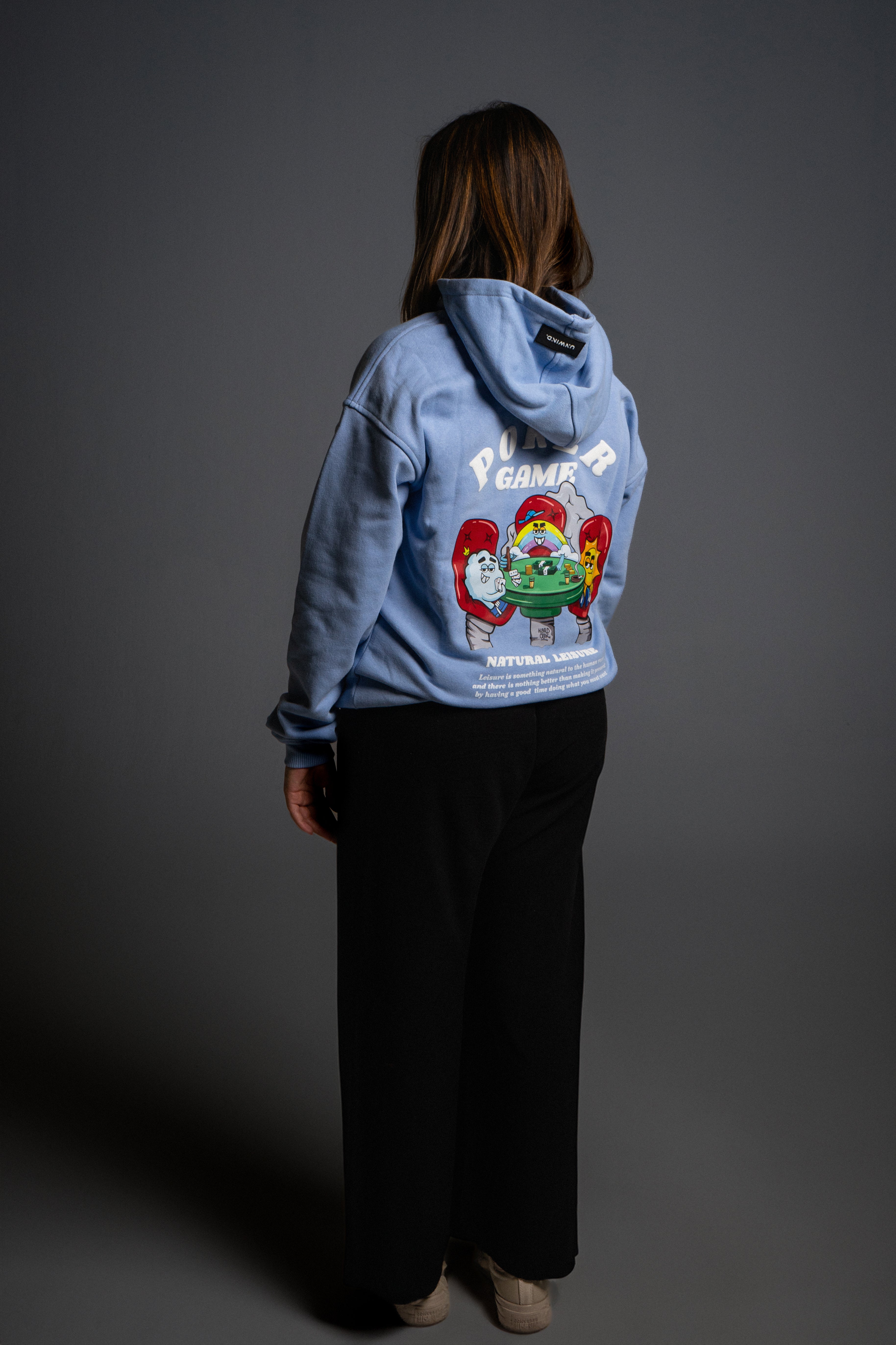 Hoodie Oversize Celeste Poker Game