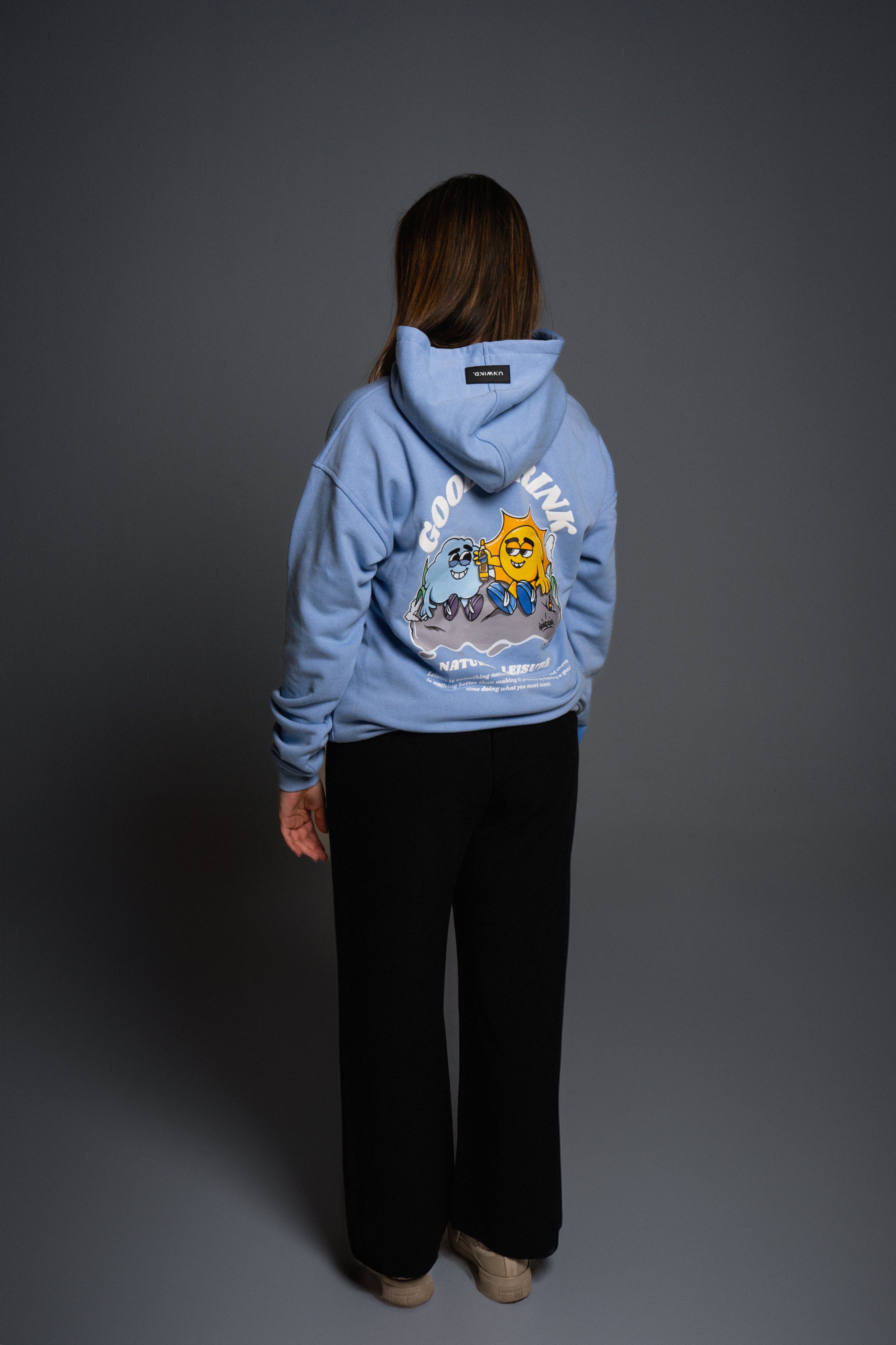 Hoodie Oversize Celeste Good Drink