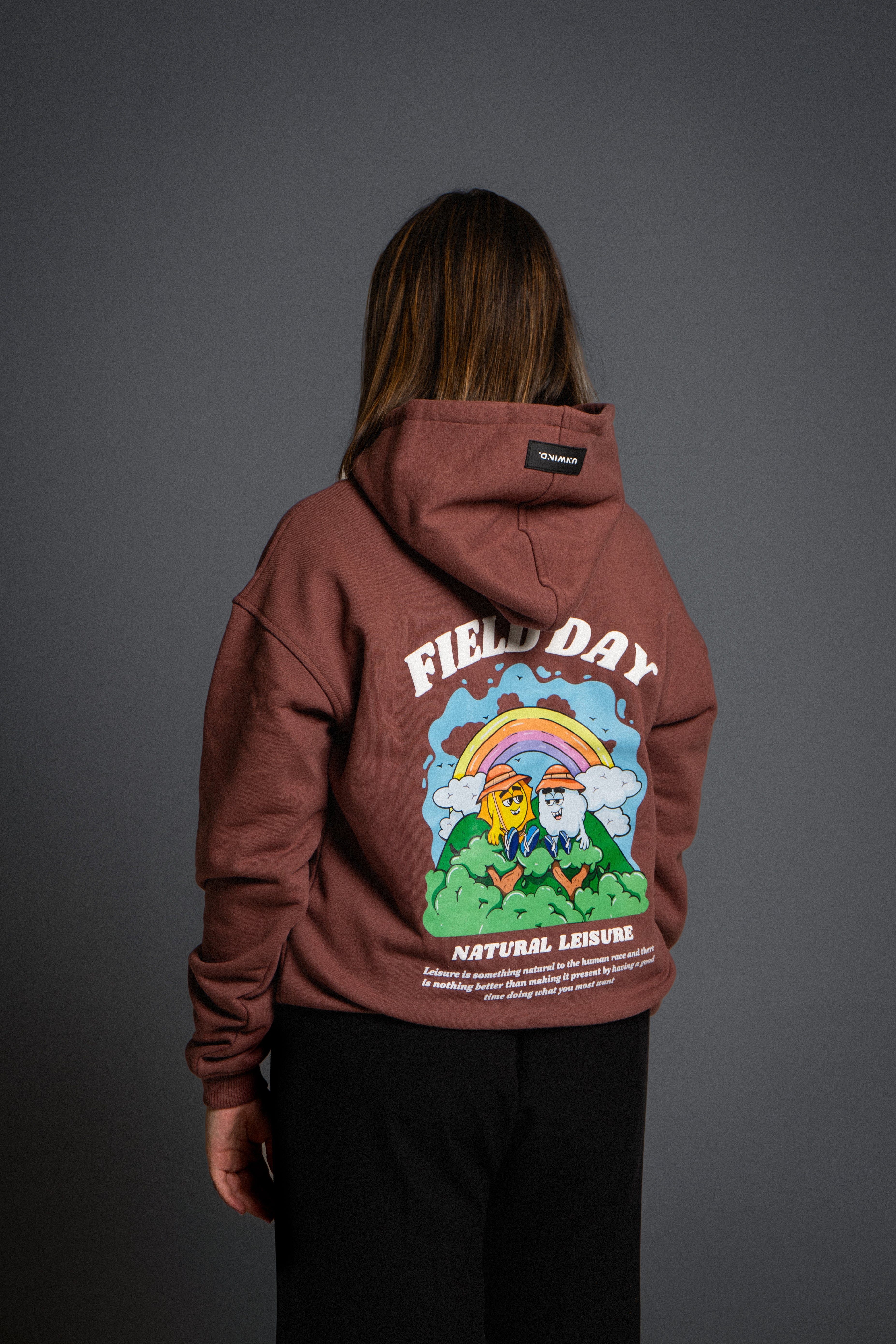 Hoodie Oversize Tabaco Field Day