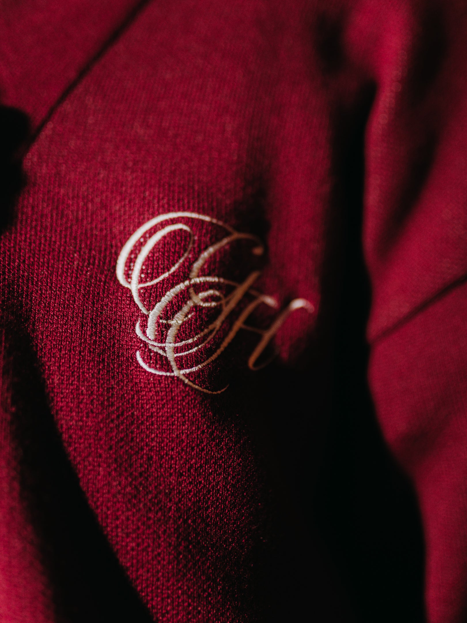 Cardigan Knit Fabric Grandma´s - Wine red