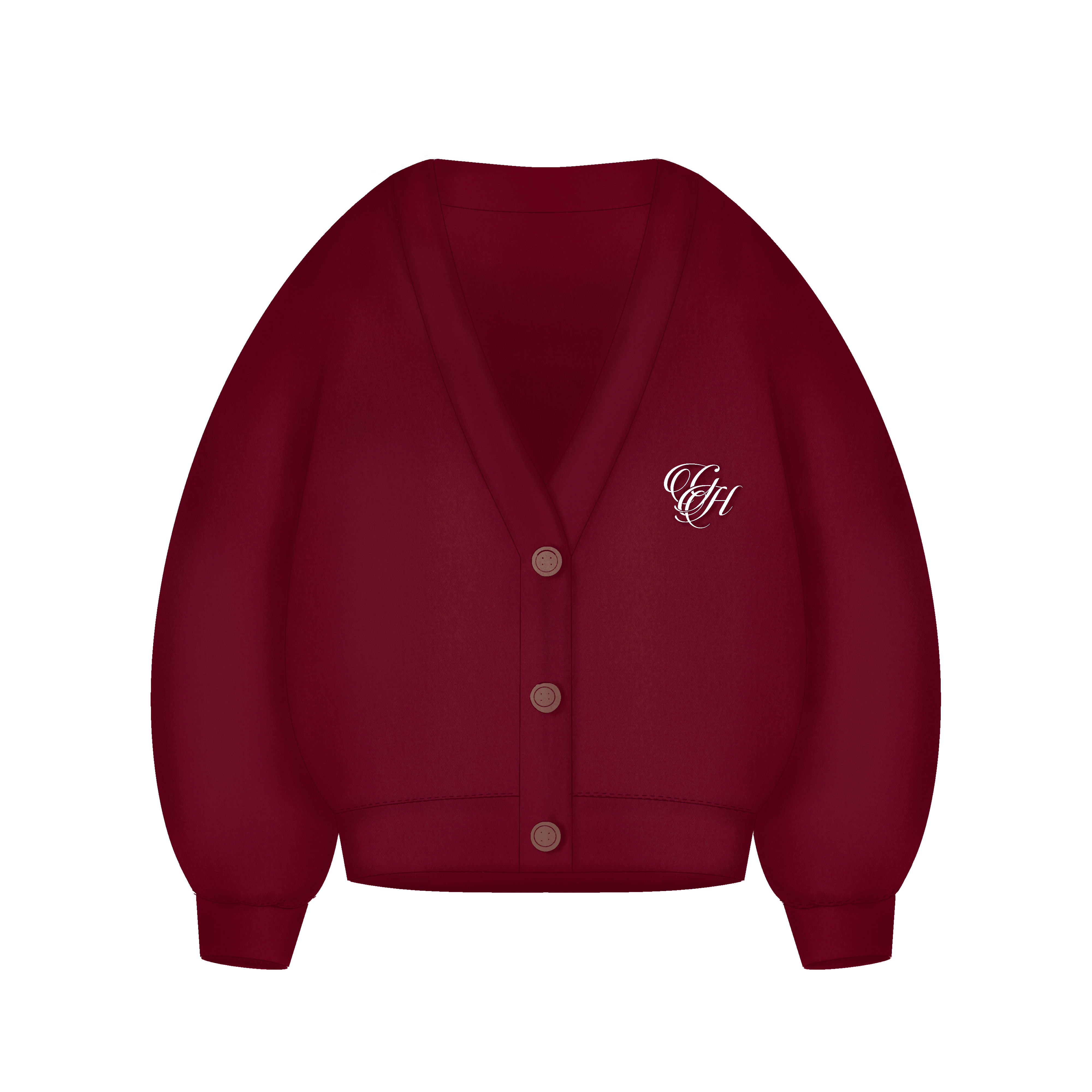 Cardigan Knit Fabric Grandma´s - Wine red