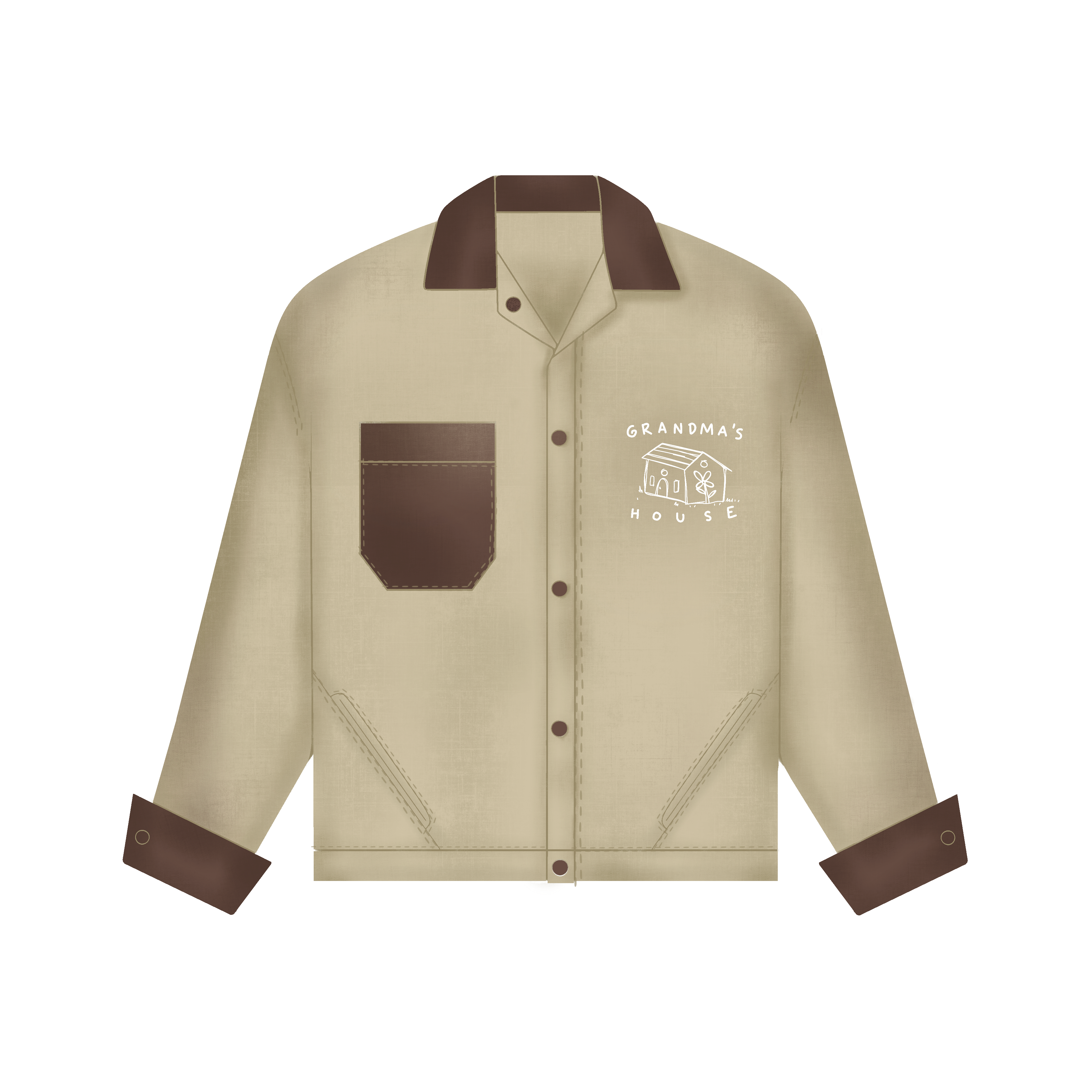 Work Jacket Drill Grandma's - Beige