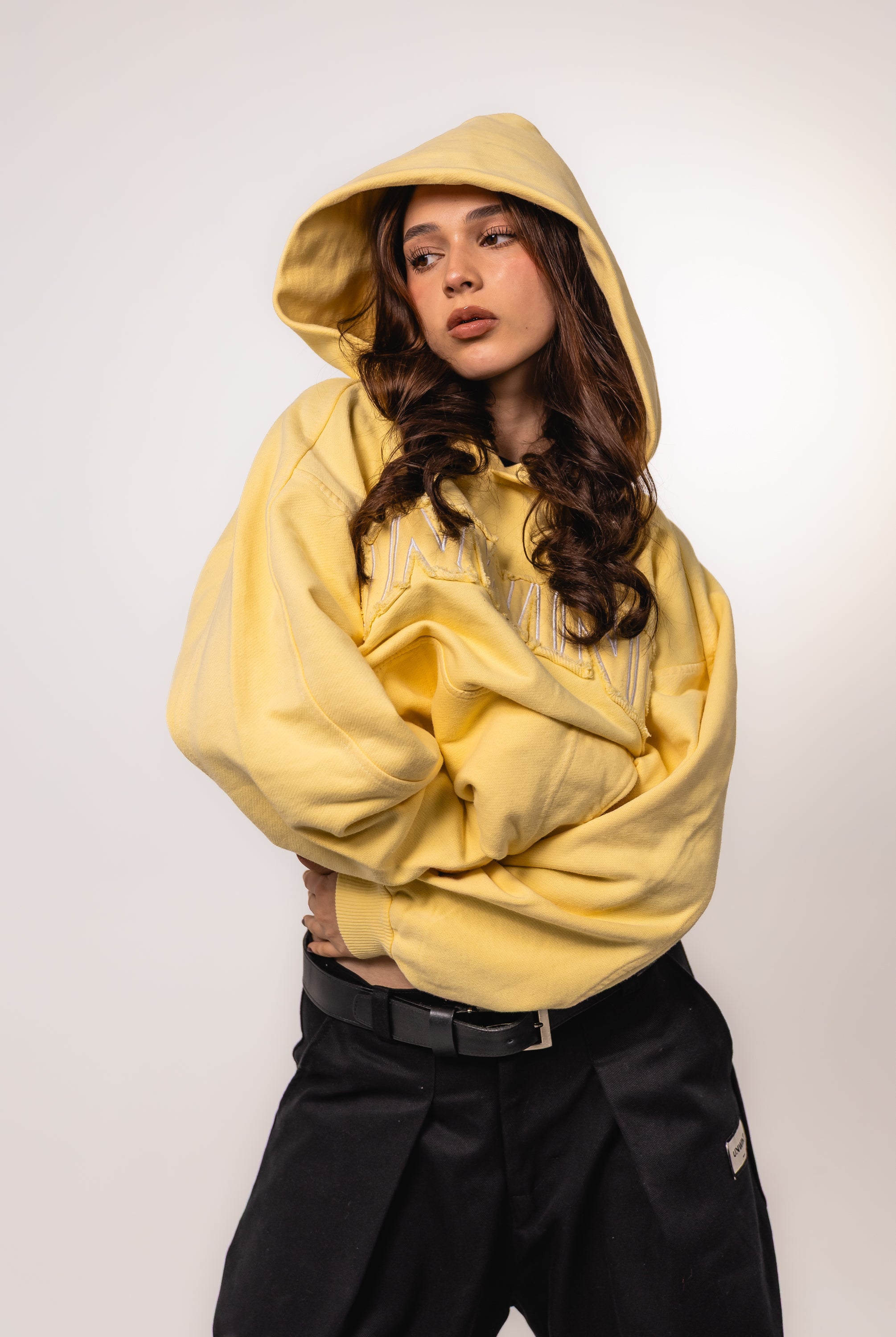 Hoodie Distroyed Unwind - Yellow