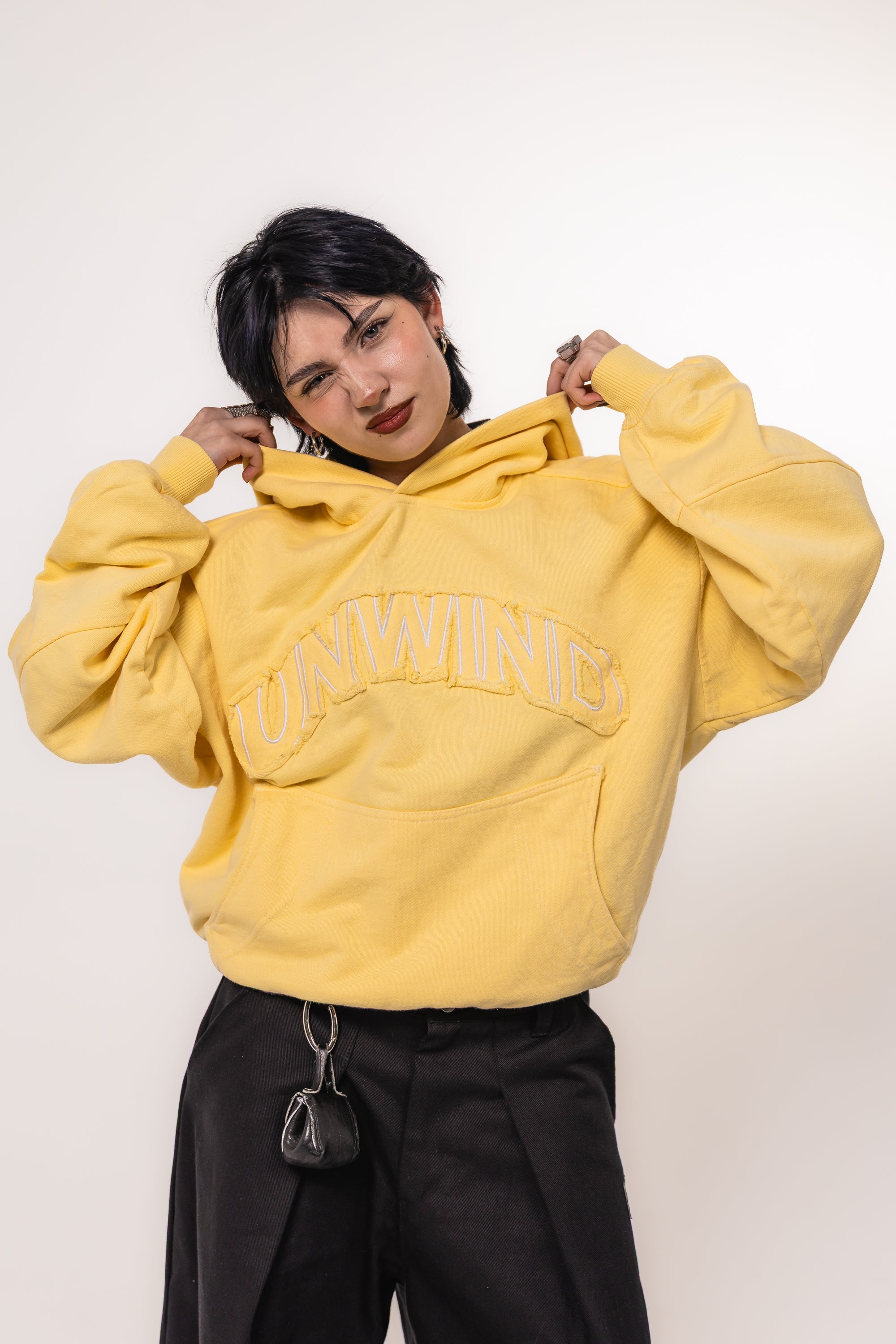 Hoodie Distroyed Unwind - Yellow