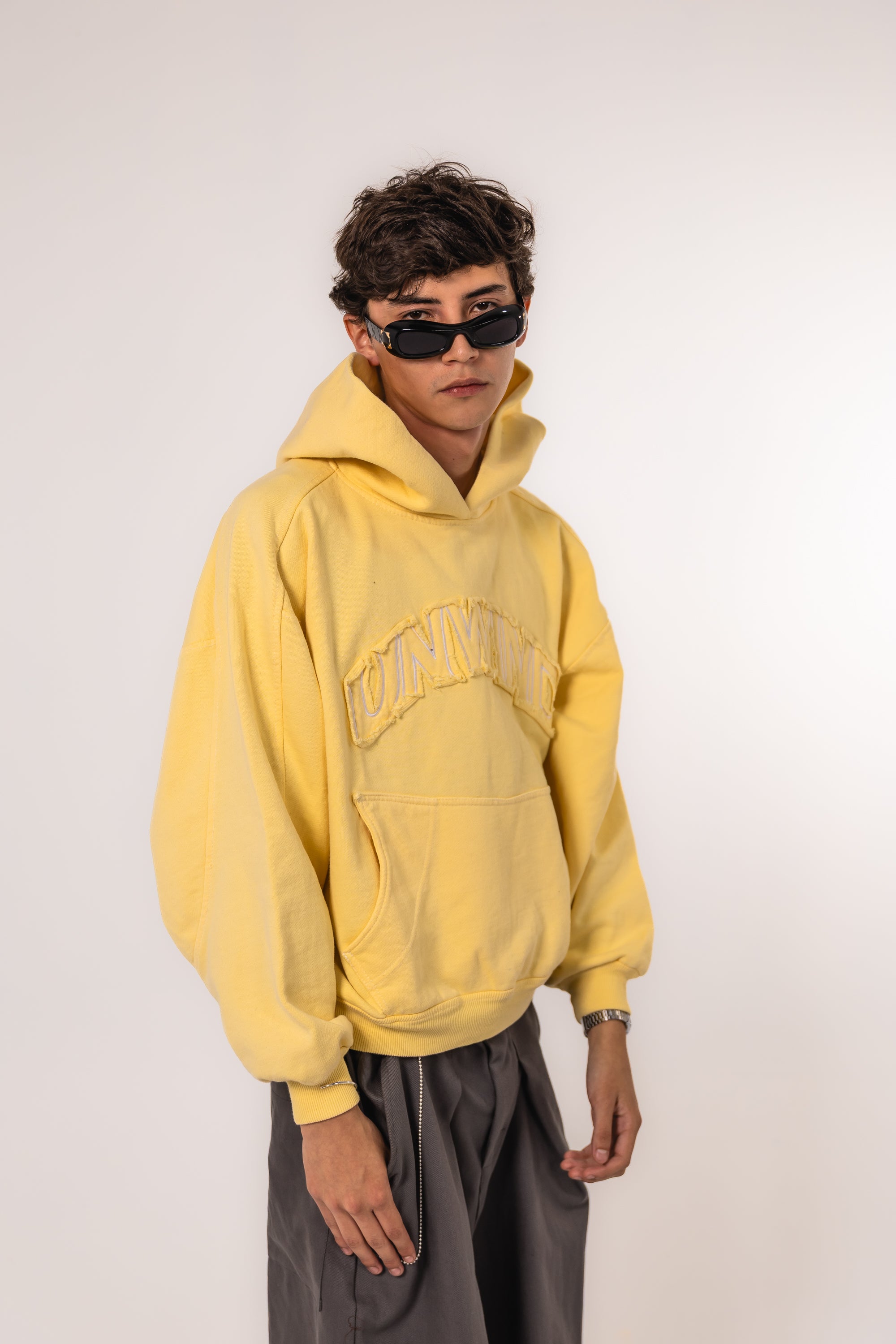 Hoodie Distroyed Unwind - Yellow
