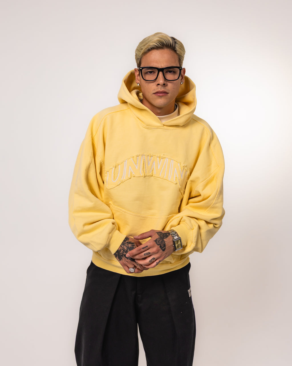 Hoodie Distroyed Unwind - Yellow