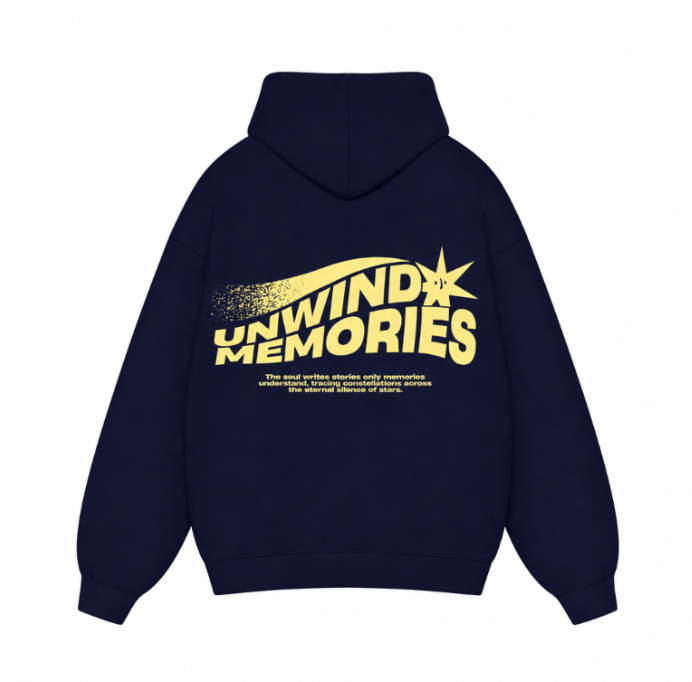 Hoodie Unwind Memories - Dark Blue