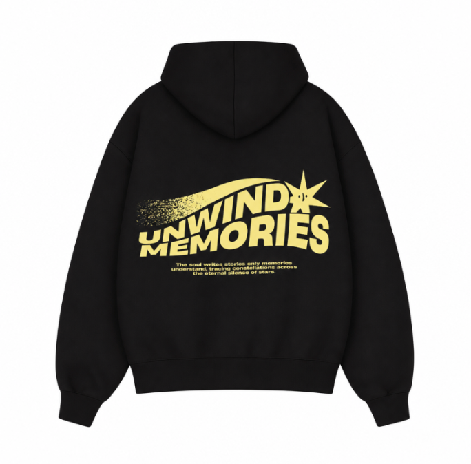 Hoodie Unwind Memories - Black