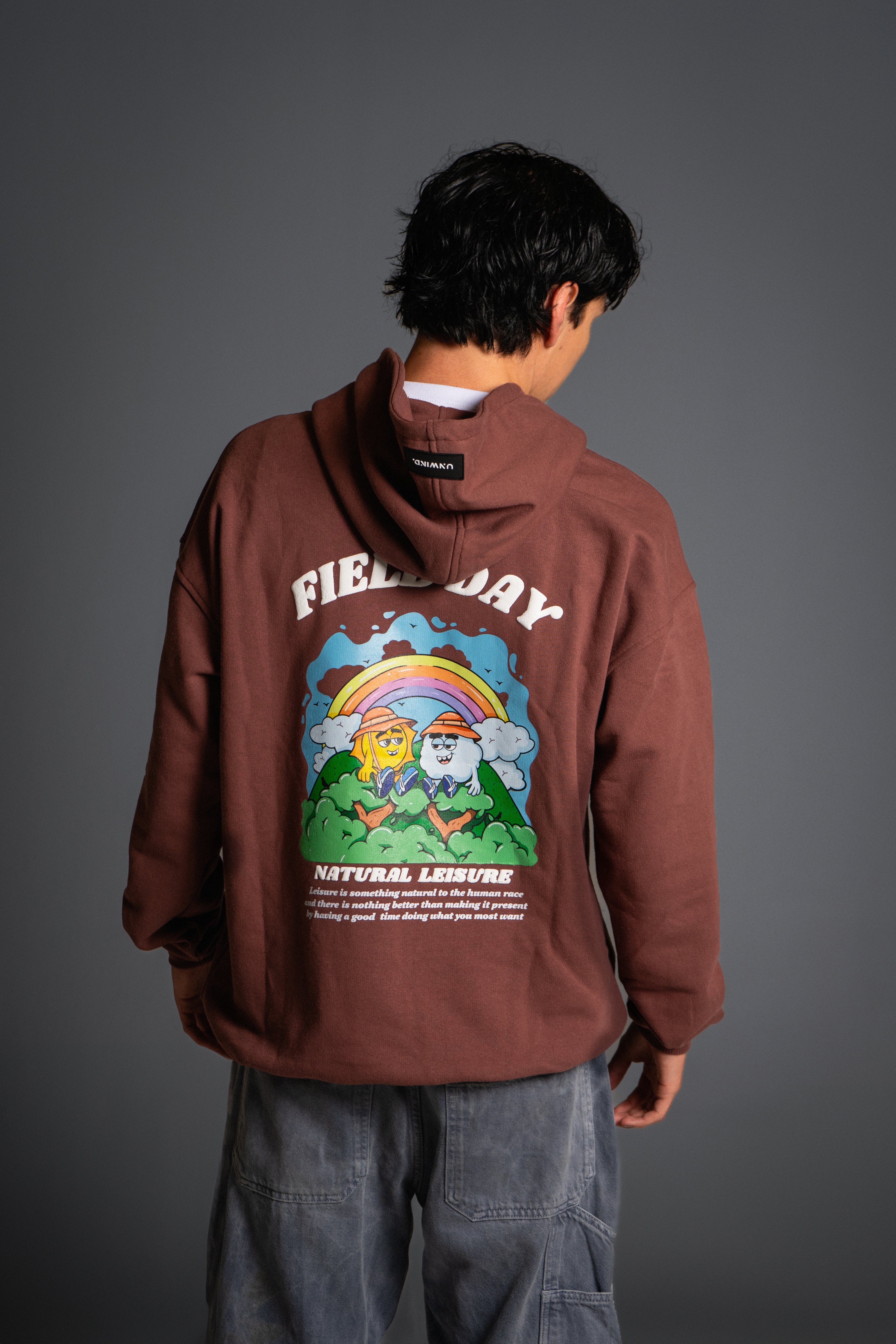 Hoodie Oversize Tabaco Field Day