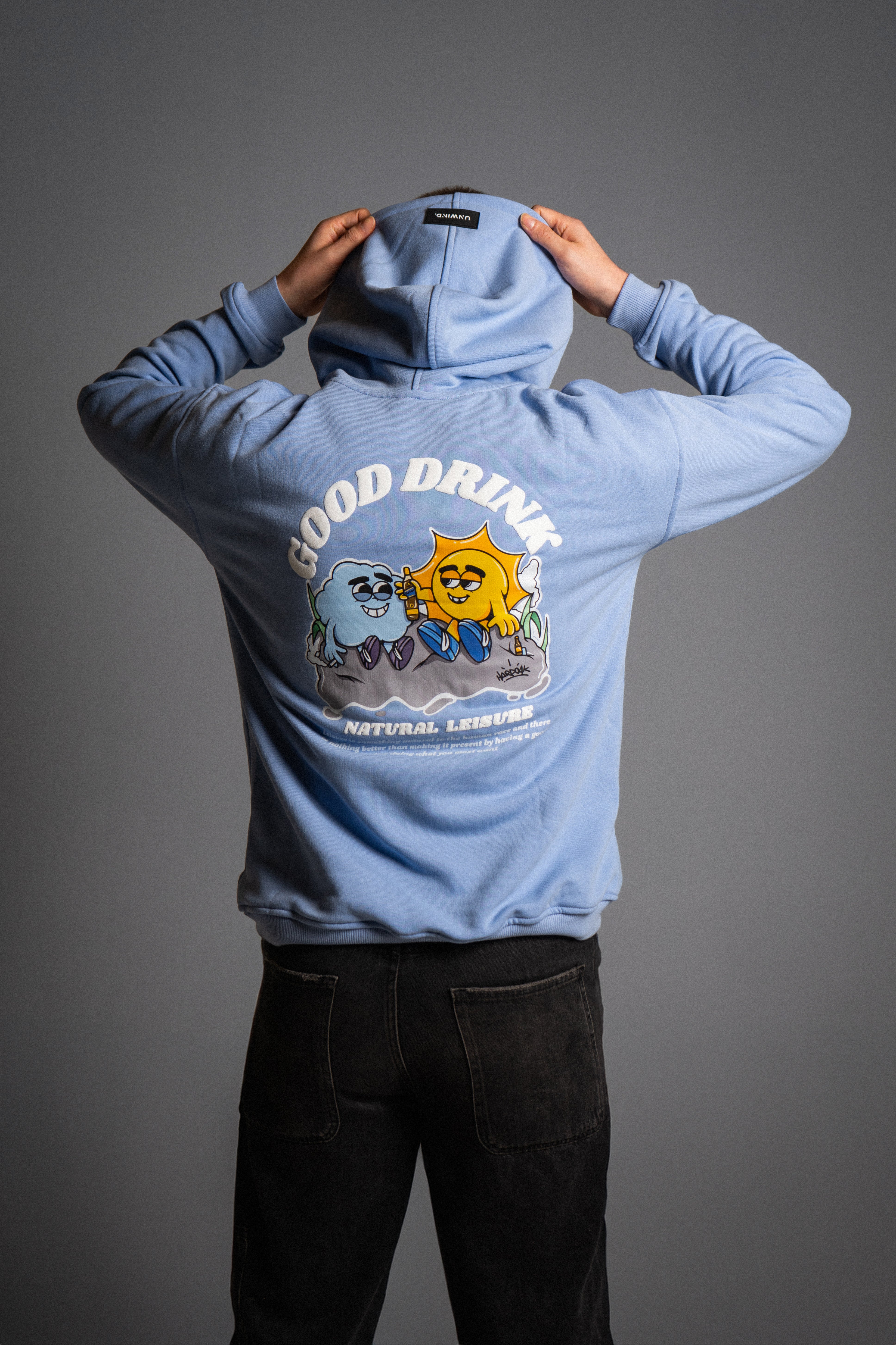 Hoodie Oversize Celeste Good Drink