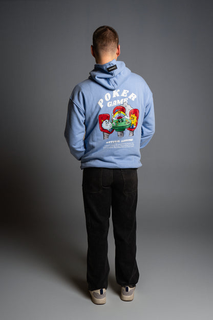 Hoodie Oversize Celeste Poker Game