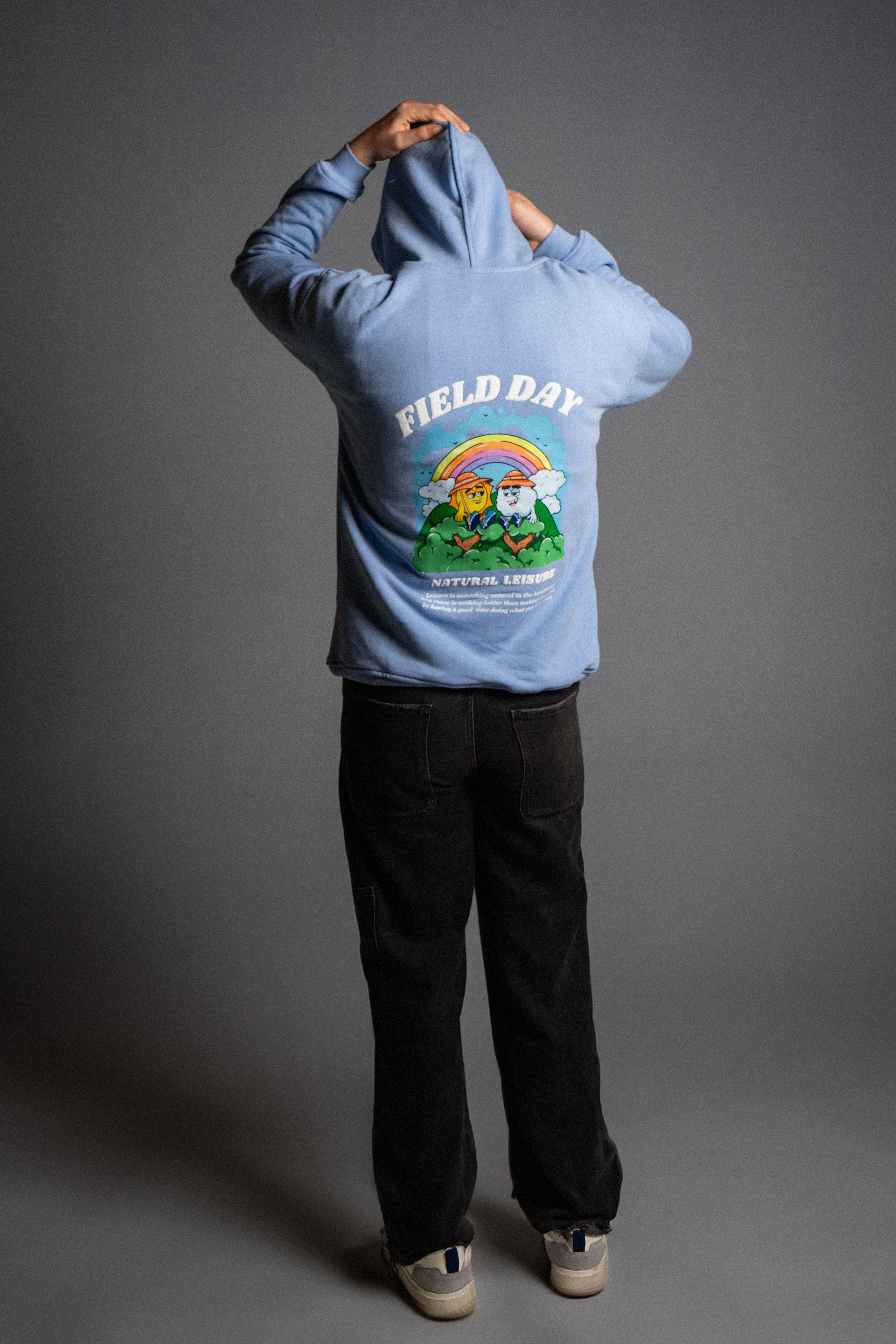 Hoodie Oversize Celeste Field Day