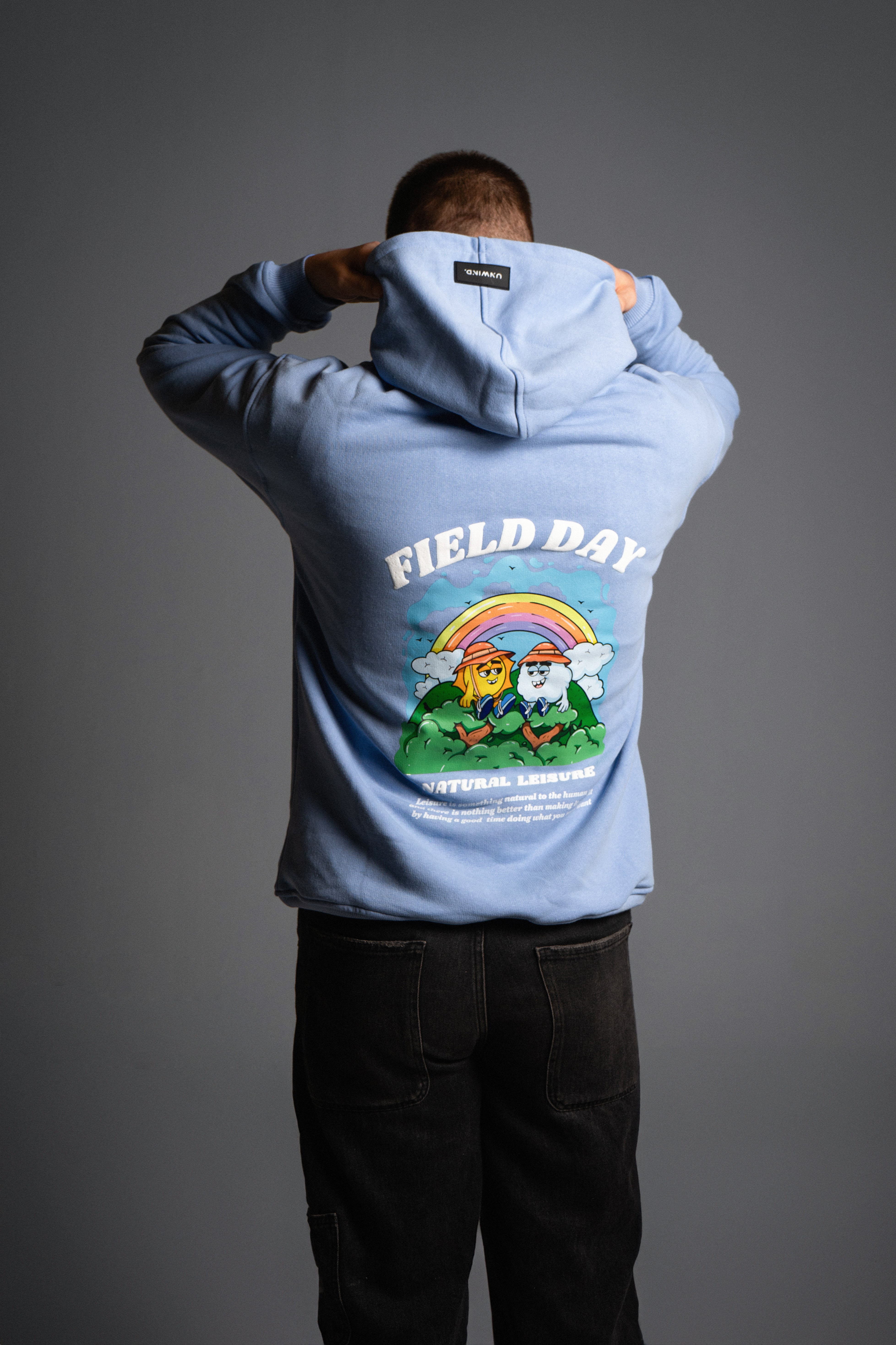 Hoodie Oversize Celeste Field Day