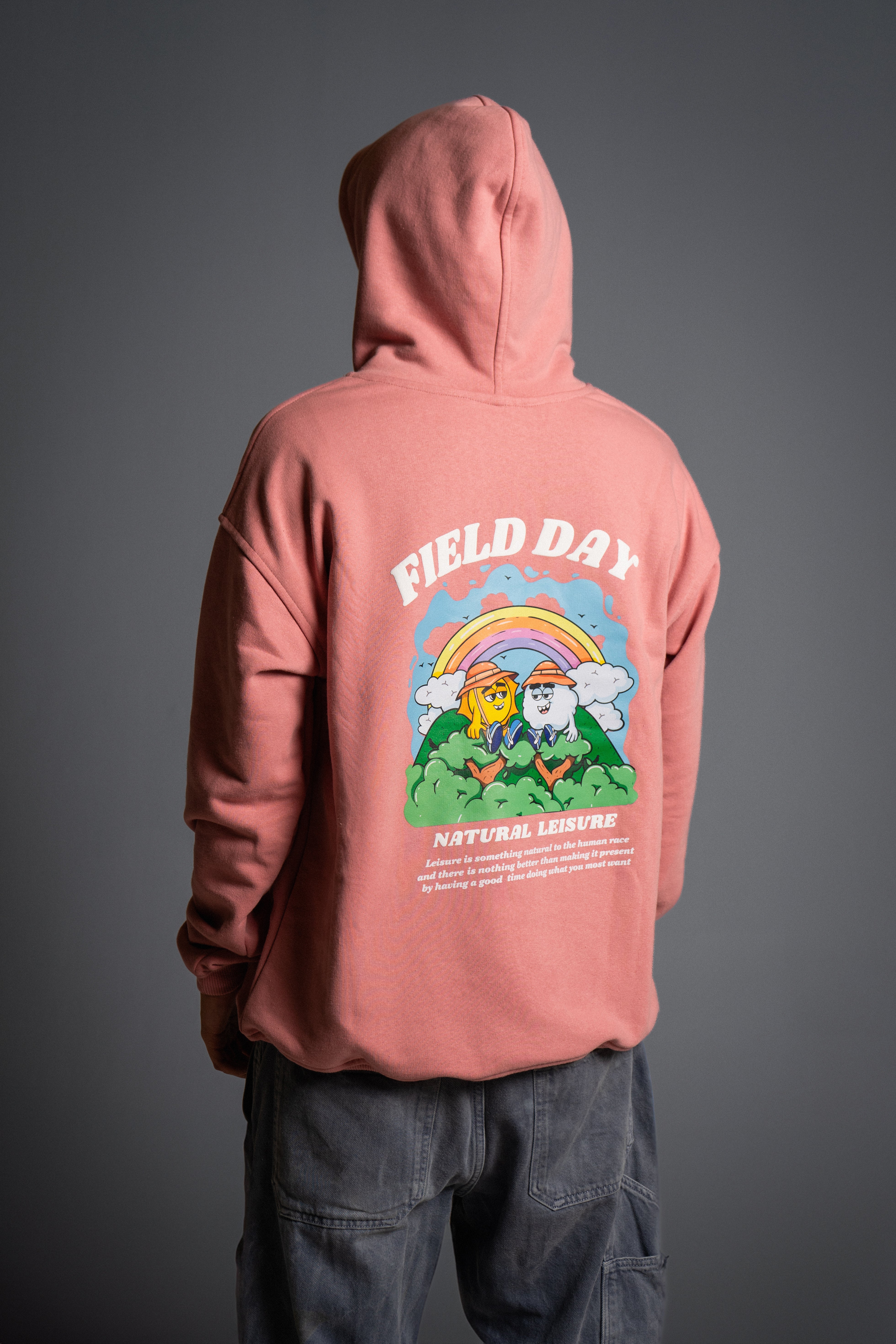 Hoodie Oversize Rosado Field Day