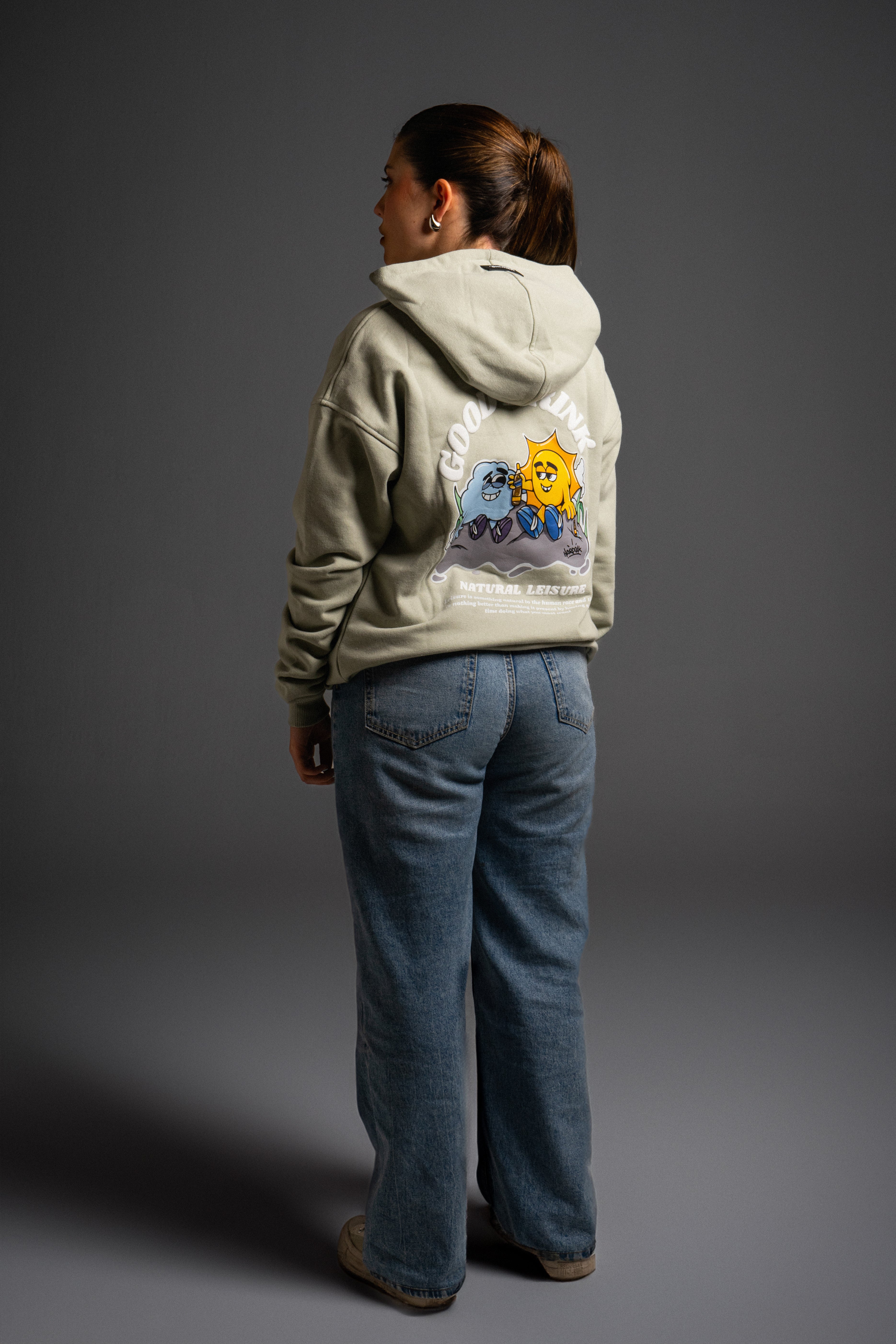Hoodie Oversize Menta Good Drink