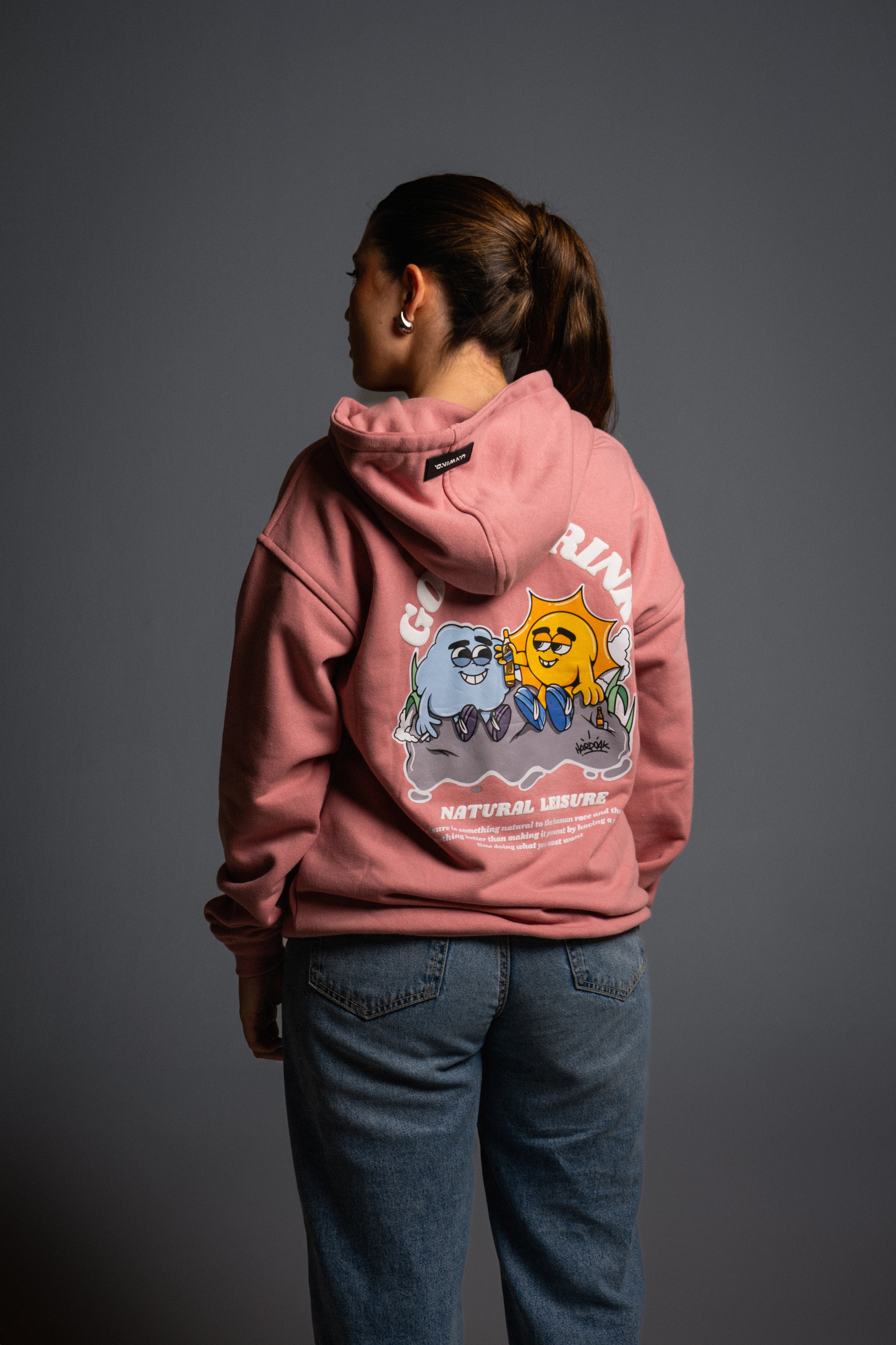 Hoodie Oversize Rosado Good Drink