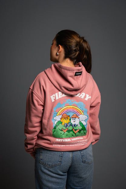 Hoodie Oversize Rosado Field Day