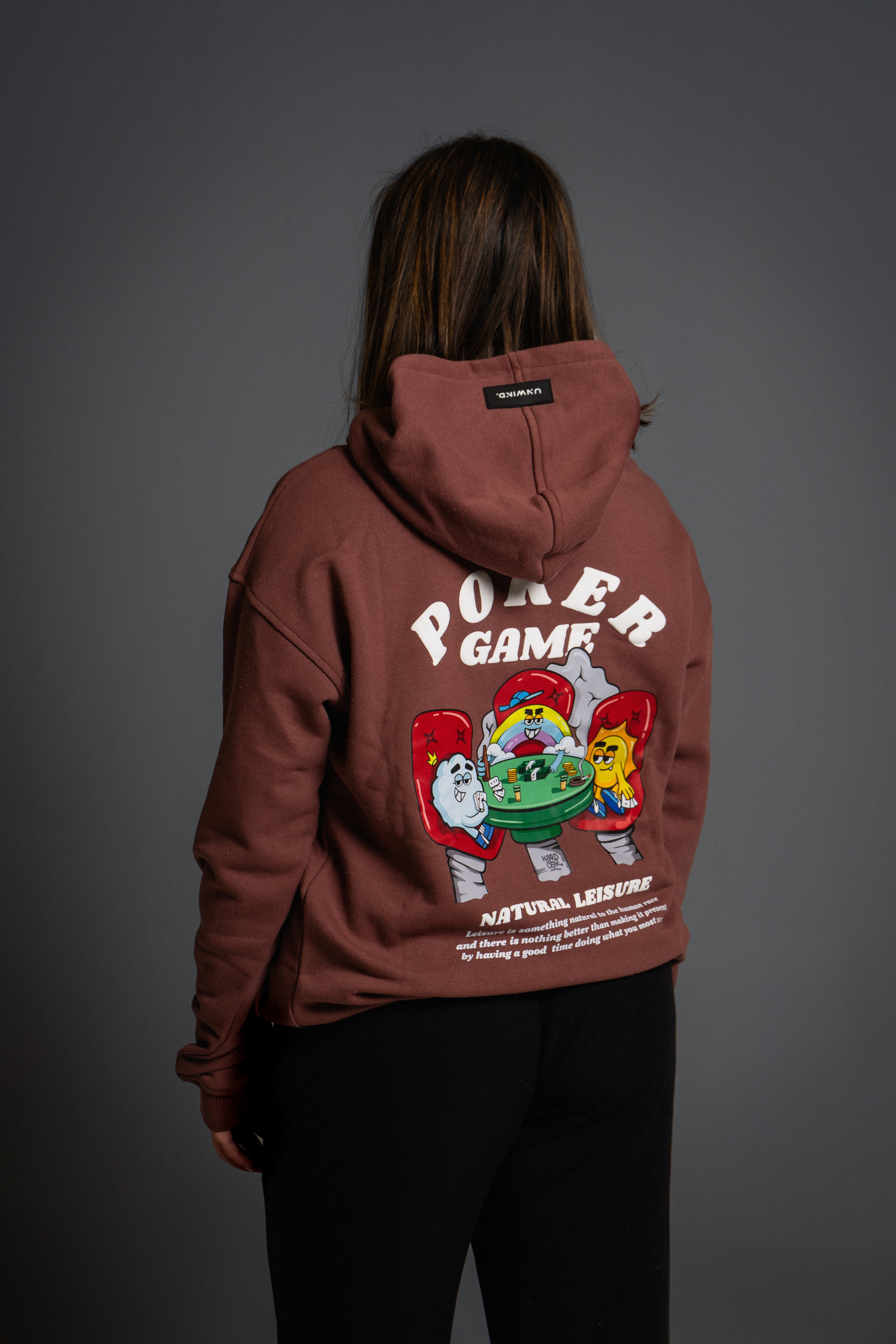 Hoodie Oversize Tabaco Poker Game