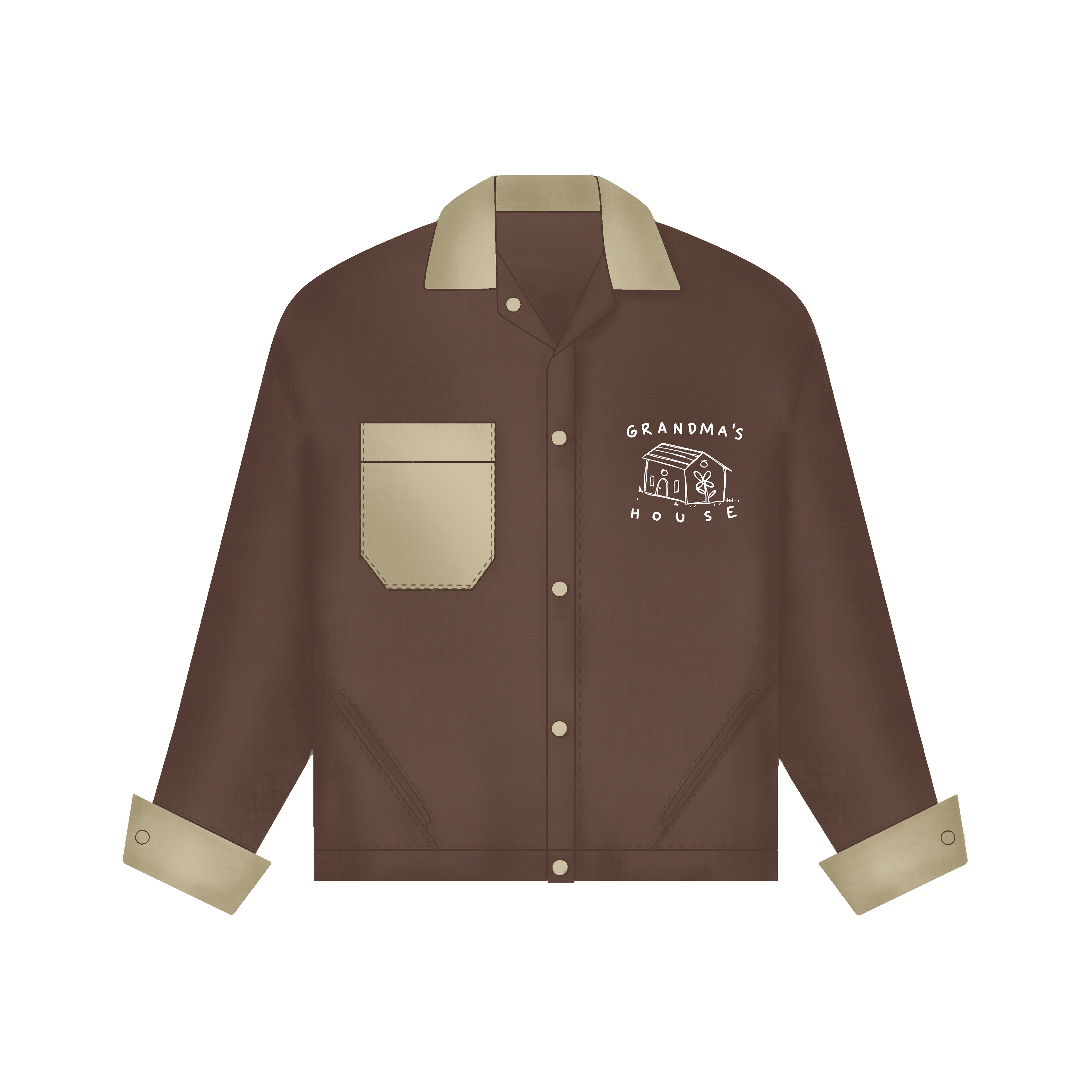 Work Jacket Drill Grandma's - Coffe