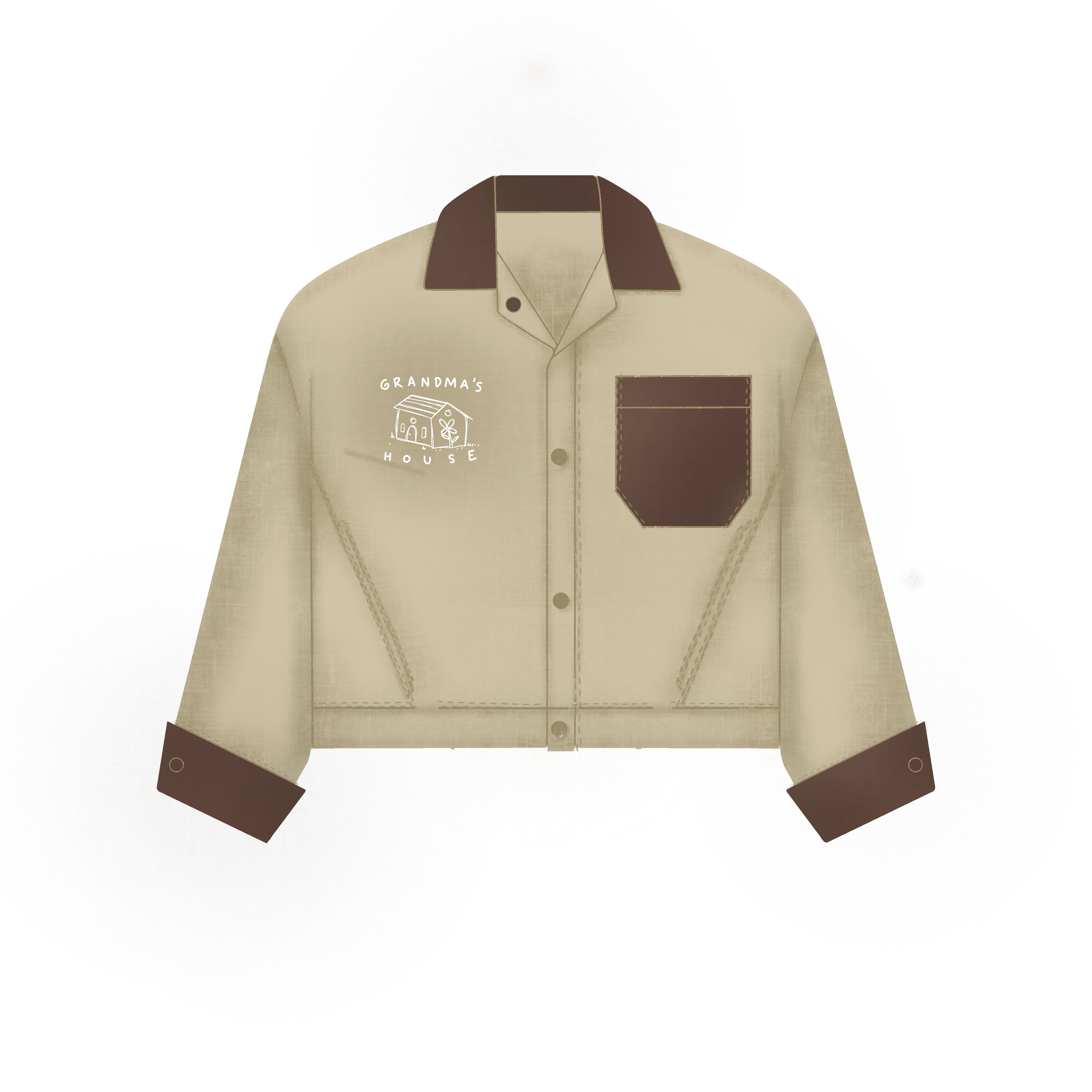 Work Female Jacket Drill Grandma's - Beige