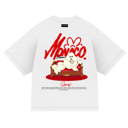 Camiseta Marfil Boxy fit Monaco Dog