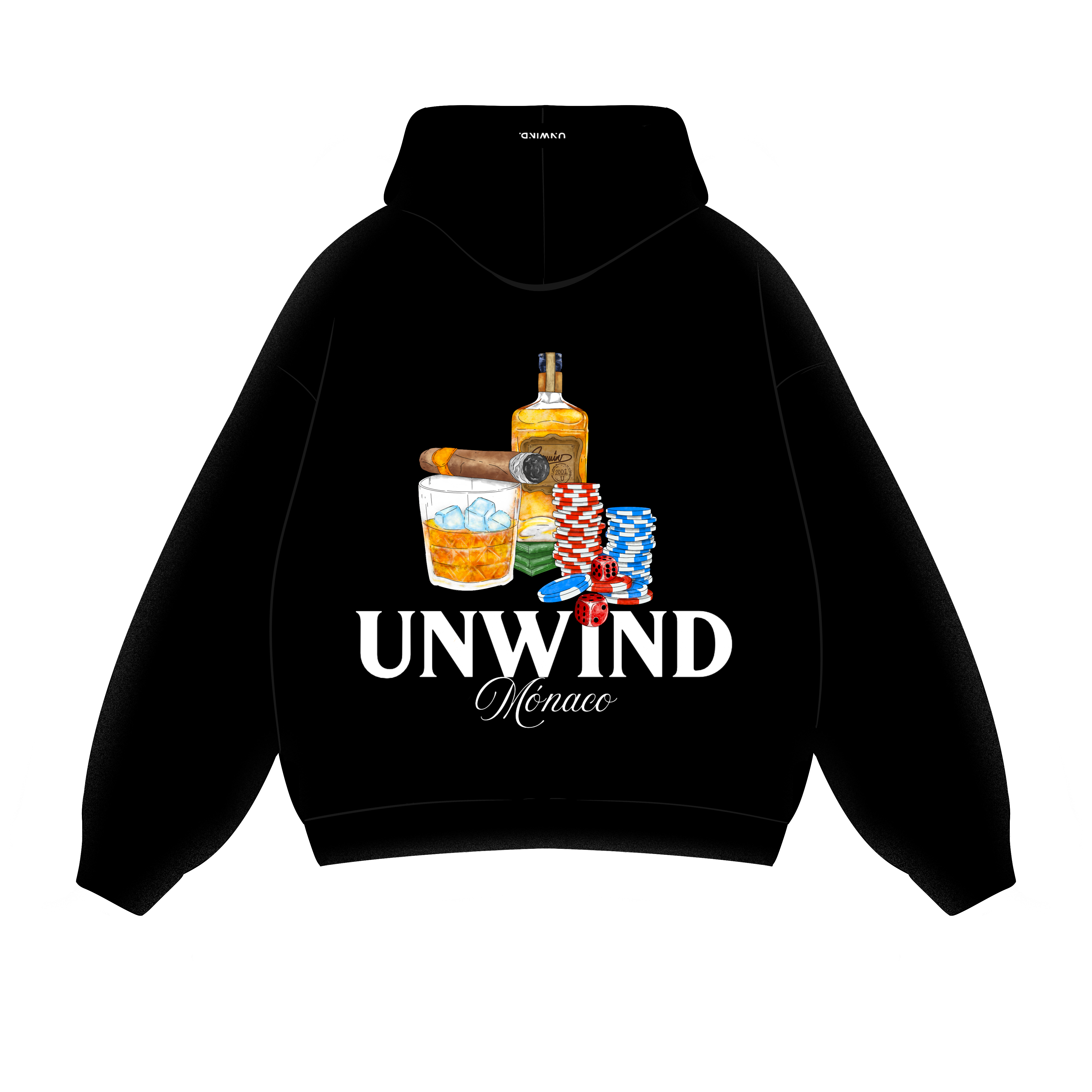 Hoodie Negro Boxy Monaco Dreams