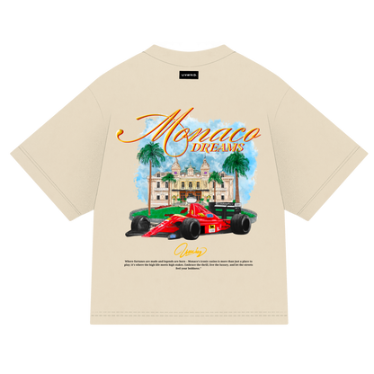 Camiseta hueso Boxy fit F1 Style