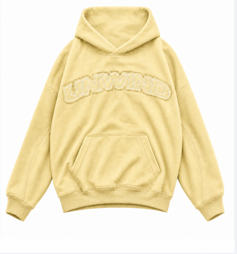 Hoodie Distroyed Unwind - Yellow