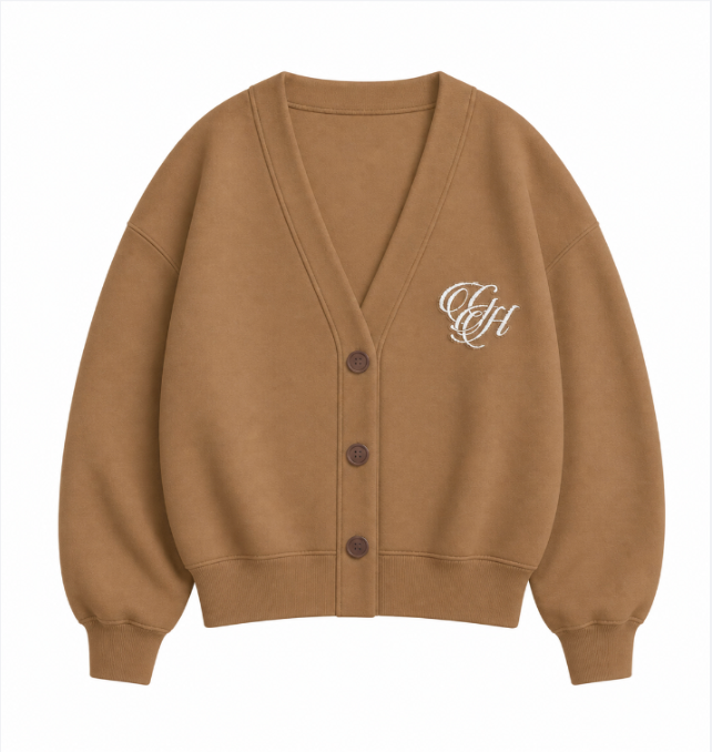 Cardigan Knit Fabric Grandma´s - Khaki