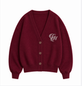 Cardigan Knit Fabric Grandma´s - Wine red