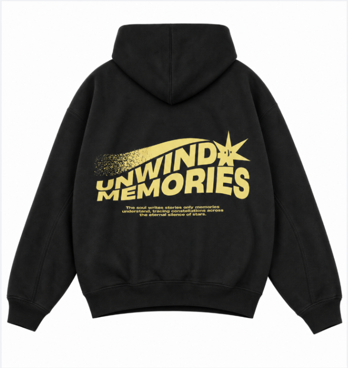 Hoodie Unwind Memories - Black