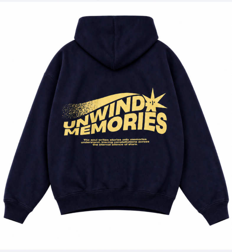 Hoodie Unwind Memories - Dark Blue